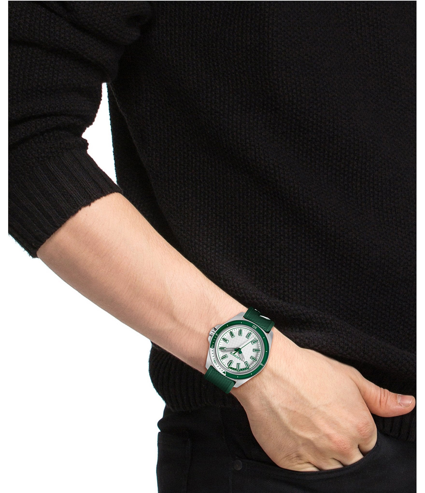 Lacoste Men's Capbreton Quartz Three Hand Silicone Strap Watch