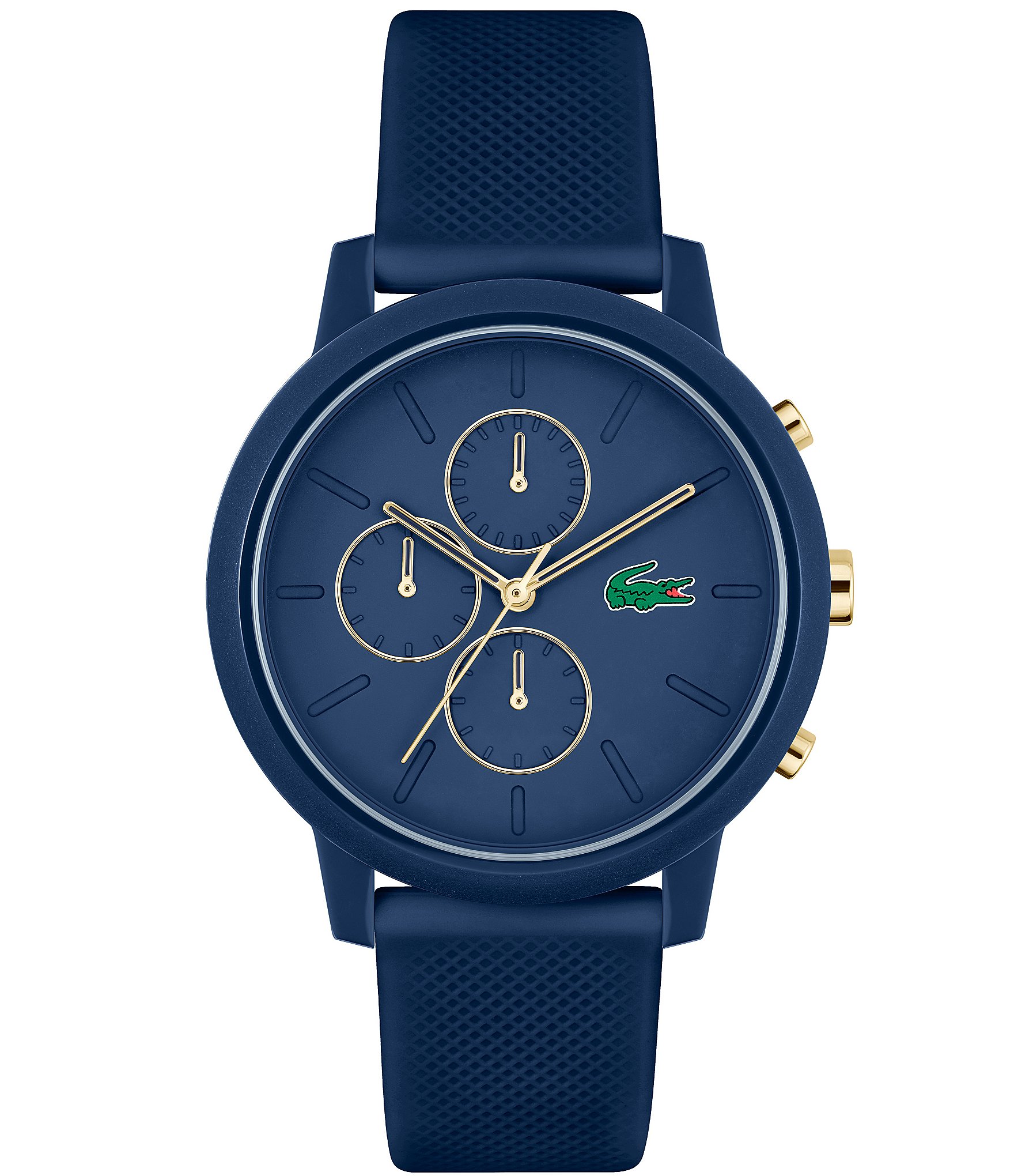 Lacoste Men's L 12.12. Chronograph Navy Silicone Strap Watch