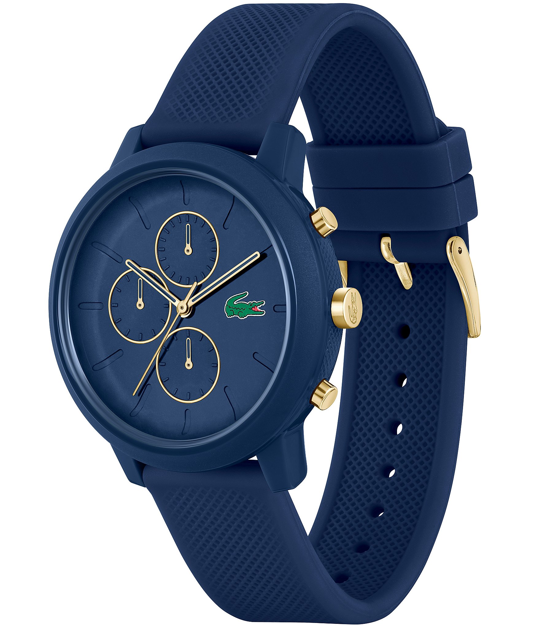 Lacoste Men's L 12.12. Chronograph Navy Silicone Strap Watch