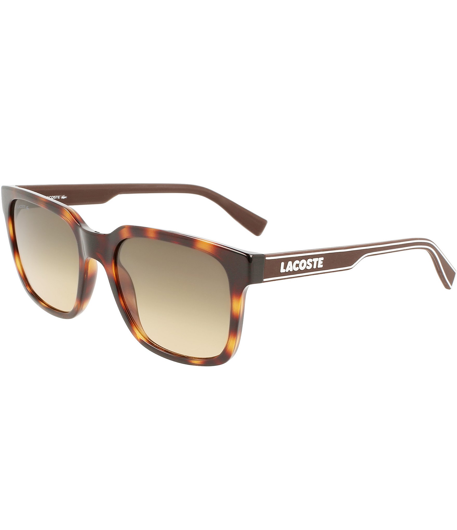 Lacoste Men's L967S 55mm Havana Square Sunglasses