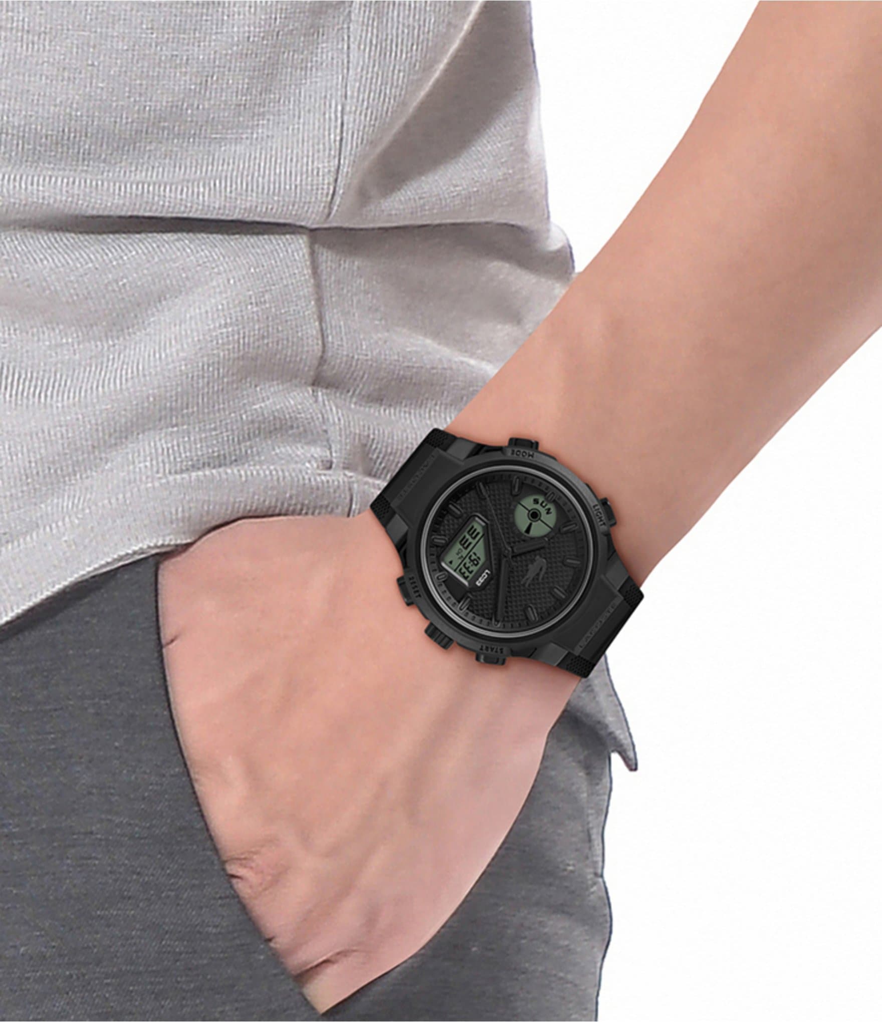 Lacoste Men's LC33 Ana-Digi Silicone Strap Watch