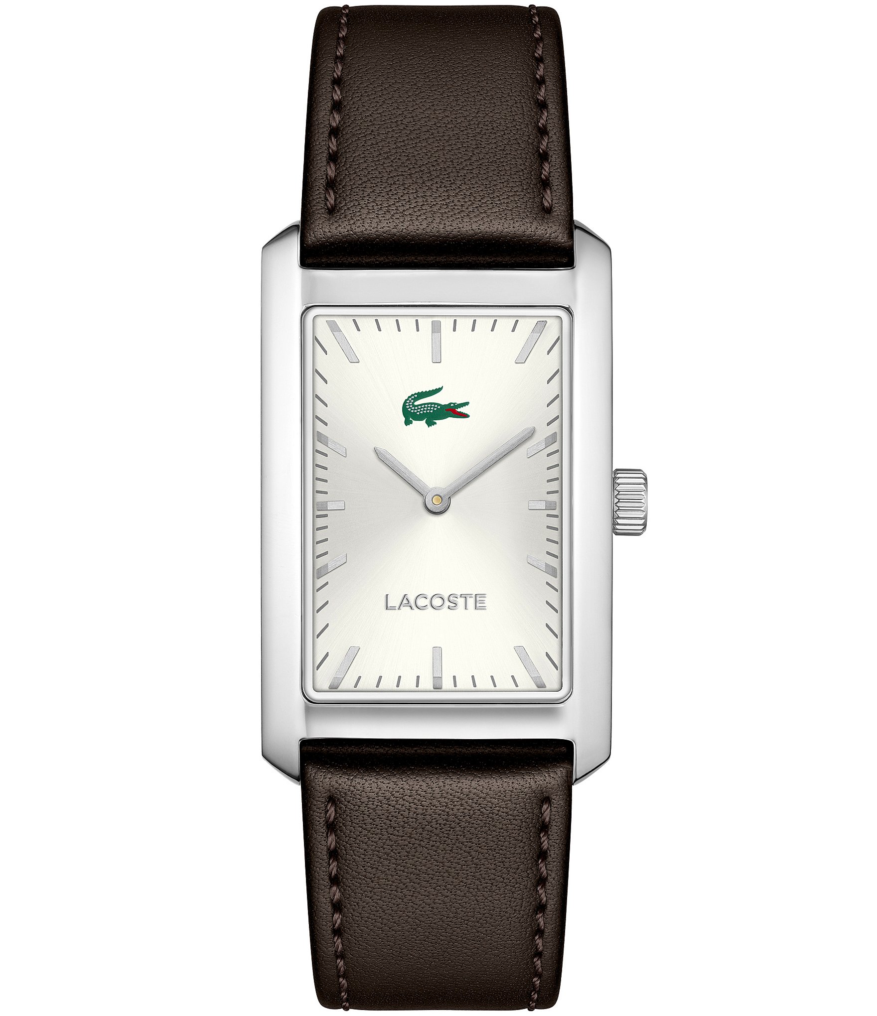 Lacoste Men's Santiago Three Hand Leather Strap Watch