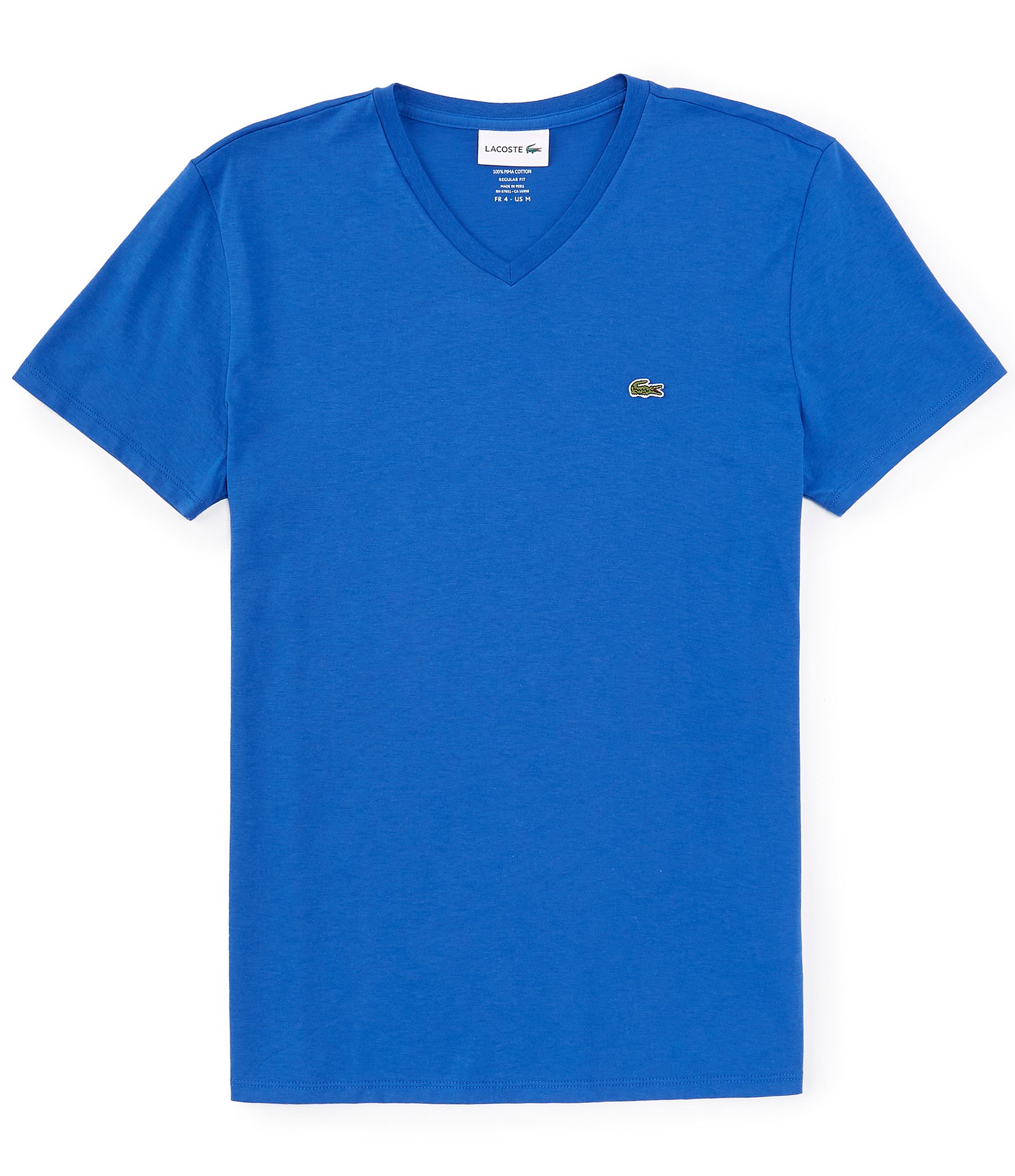 Lacoste Pima Cotton Short Sleeve V-Neck T-Shirt