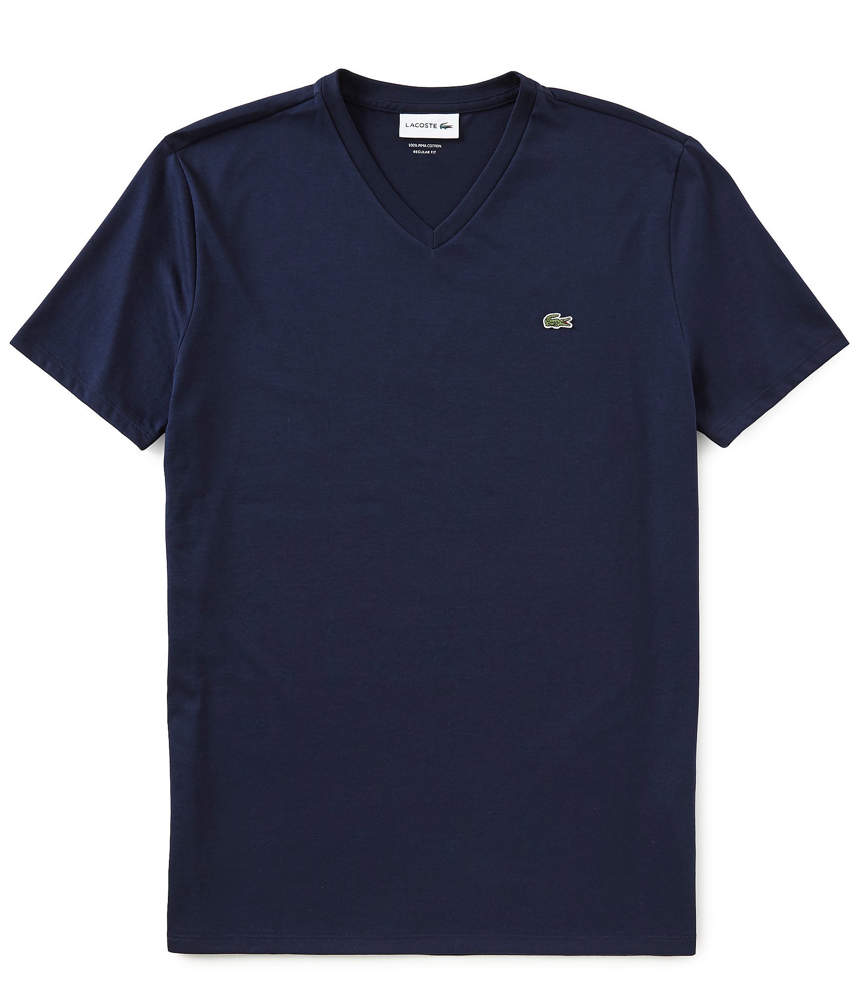 Lacoste Pima Cotton Short Sleeve V-Neck T-Shirt