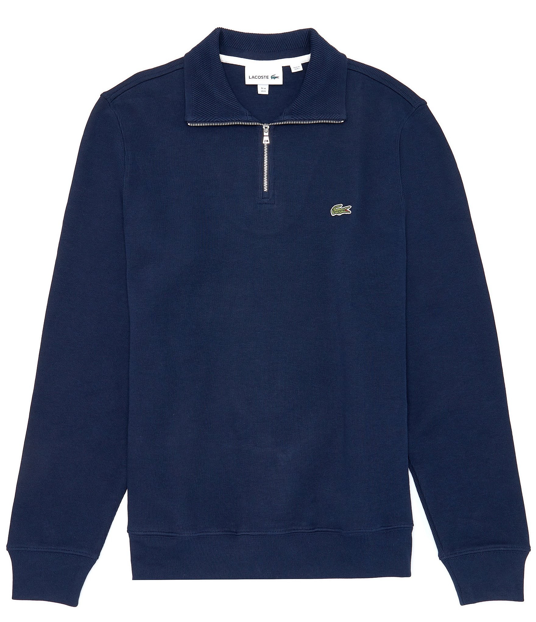 Lacoste Ribbed Quarter-Zip Pullover | Dillard's