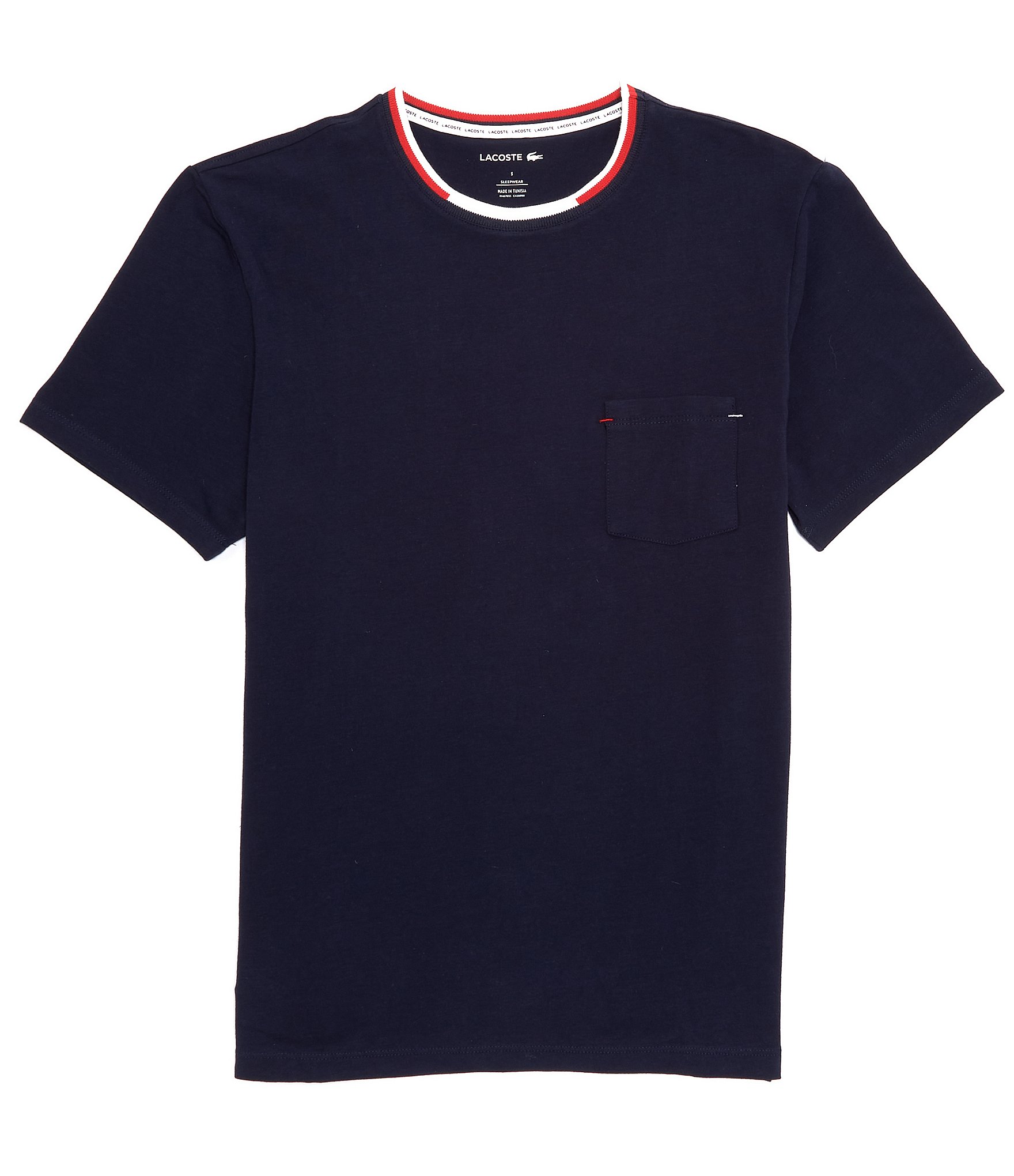 Lacoste Short-Sleeve Tone-On-Tone-Embroidered Pajama T-Shirt | Dillard's