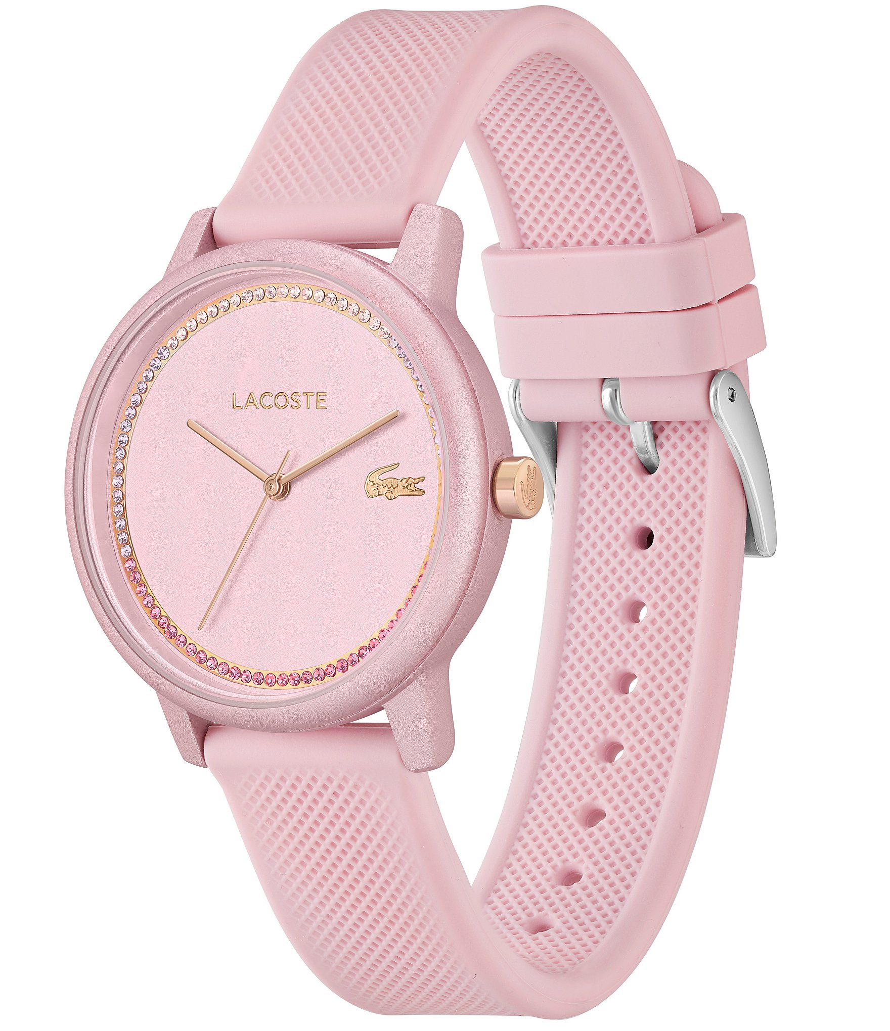 Lacoste Women's 12.12 Quartz Analog Pink Silicone Strap Watch