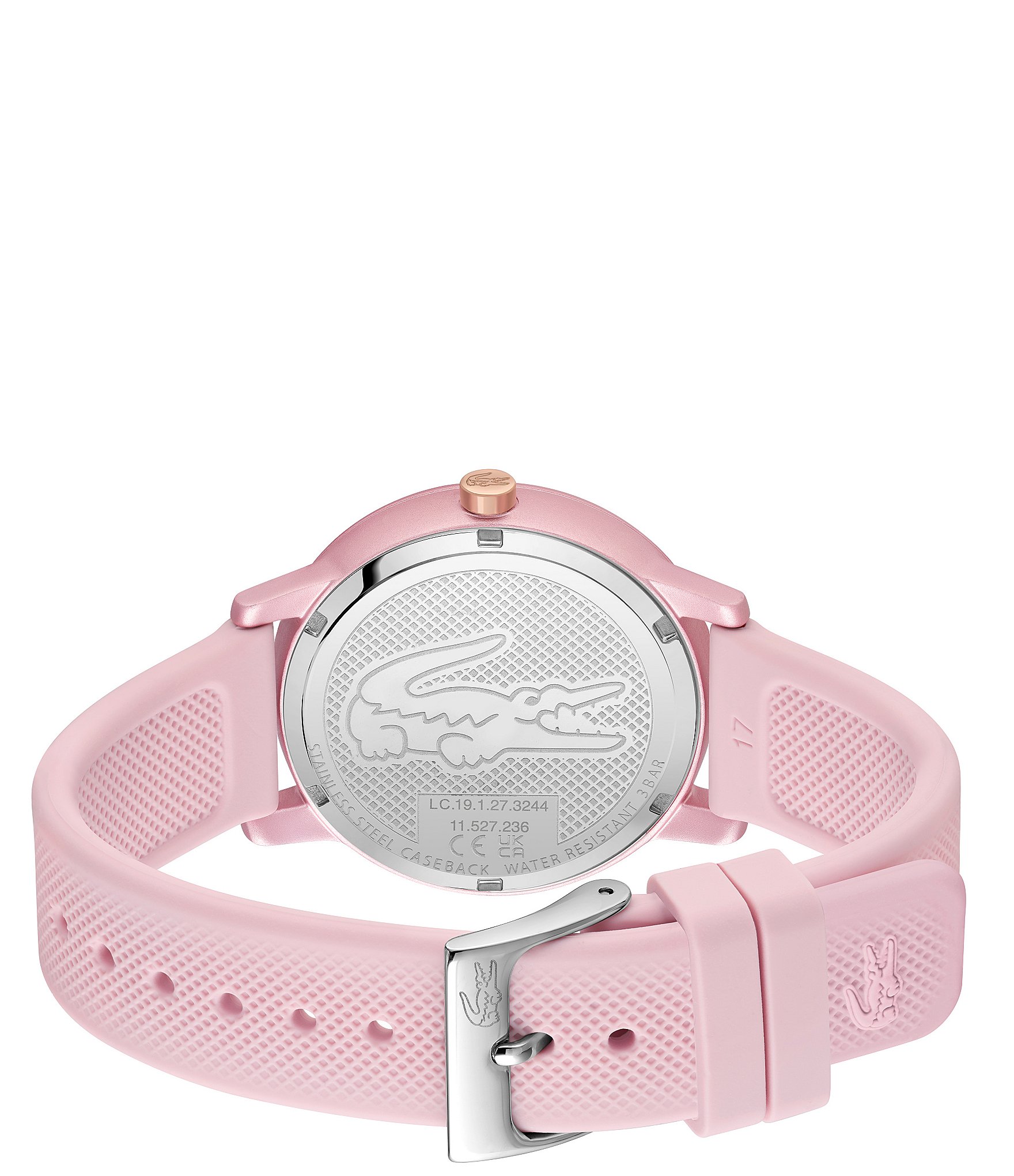 Lacoste Women's 12.12 Quartz Analog Pink Silicone Strap Watch