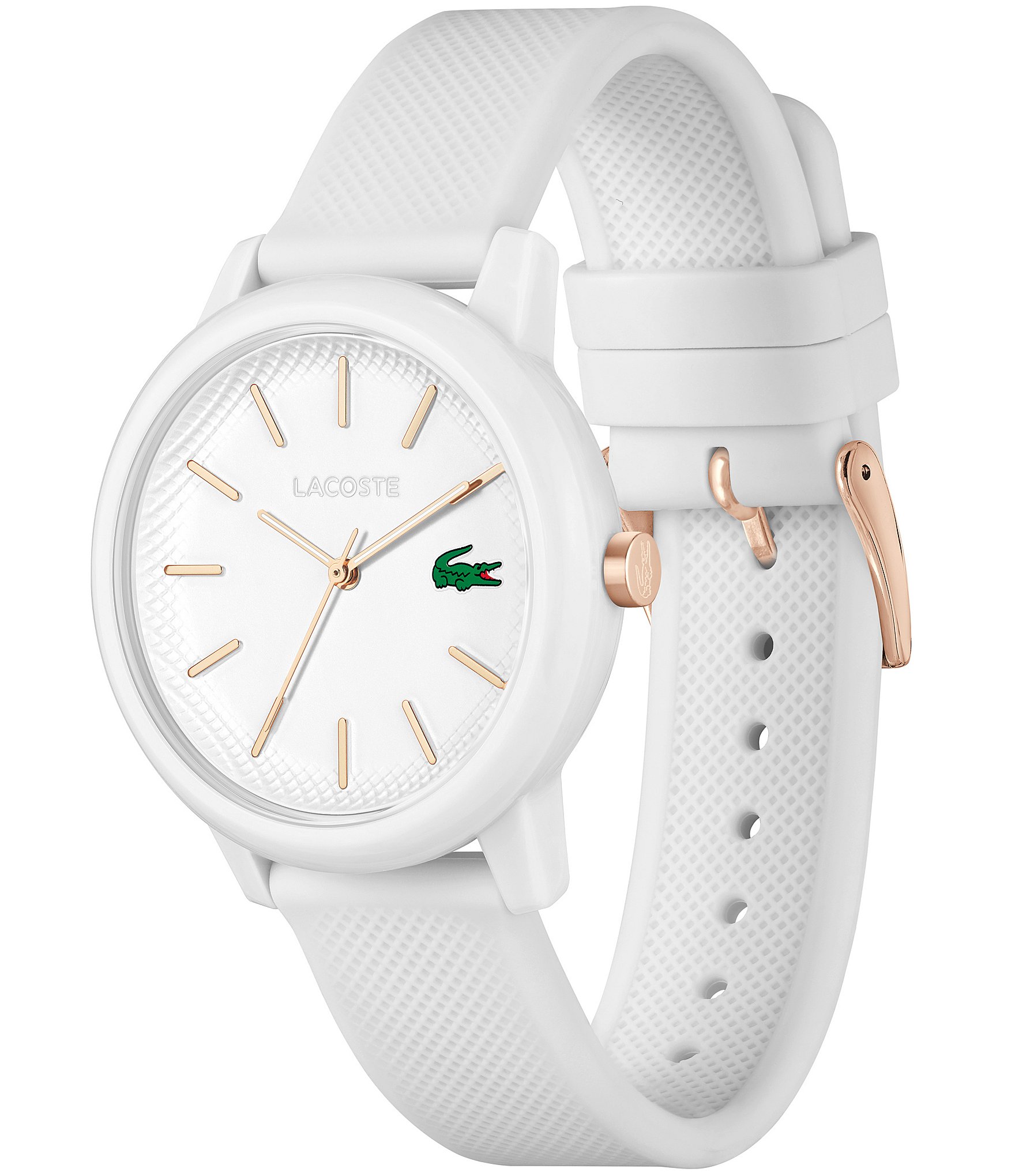 Lacoste Women's 12.12 Quartz Analog White Silicone Strap Watch