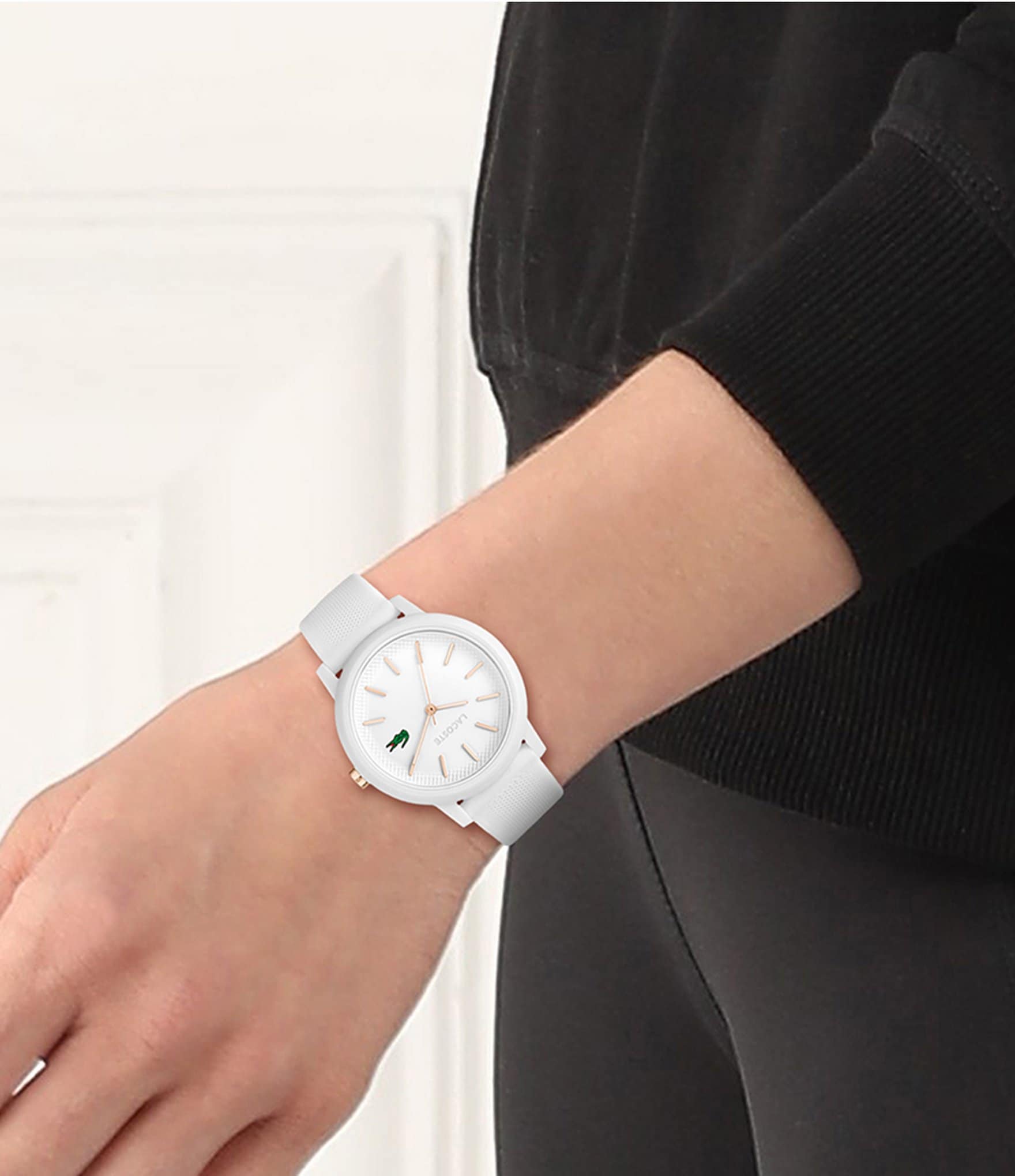 Lacoste Women's 12.12 Quartz Analog White Silicone Strap Watch