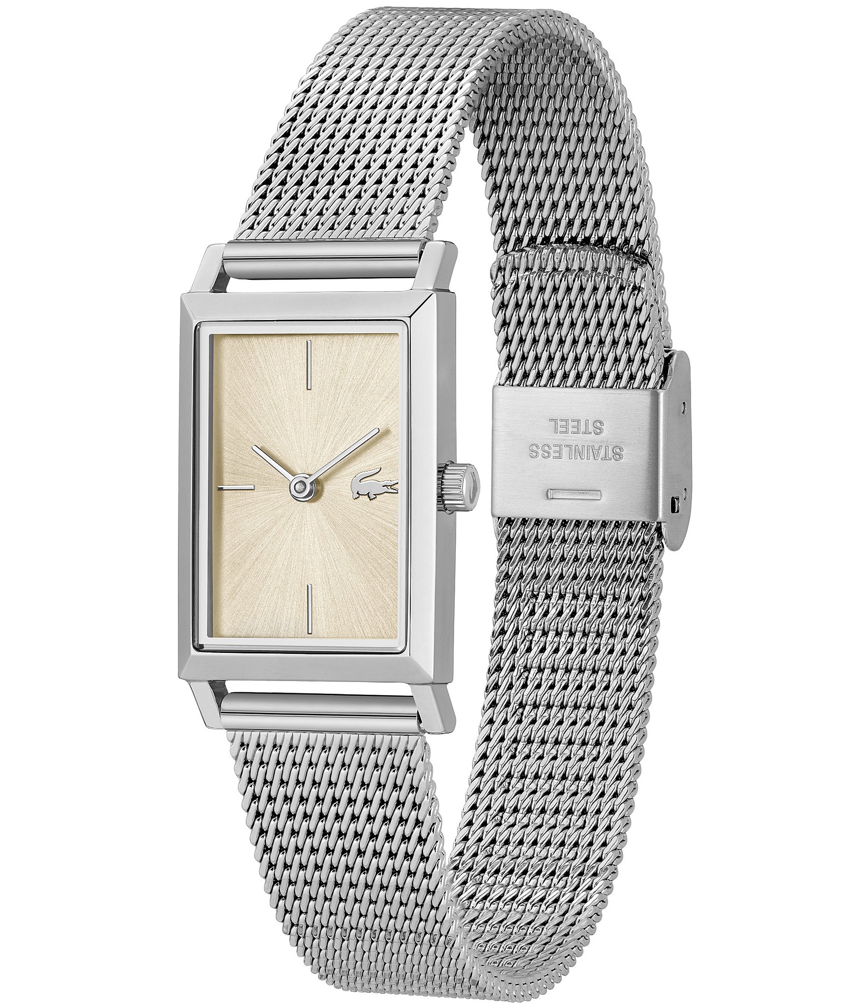 Lacoste Women's Catherine Two Hand Stainless Steel Mesh Bracelet Watch