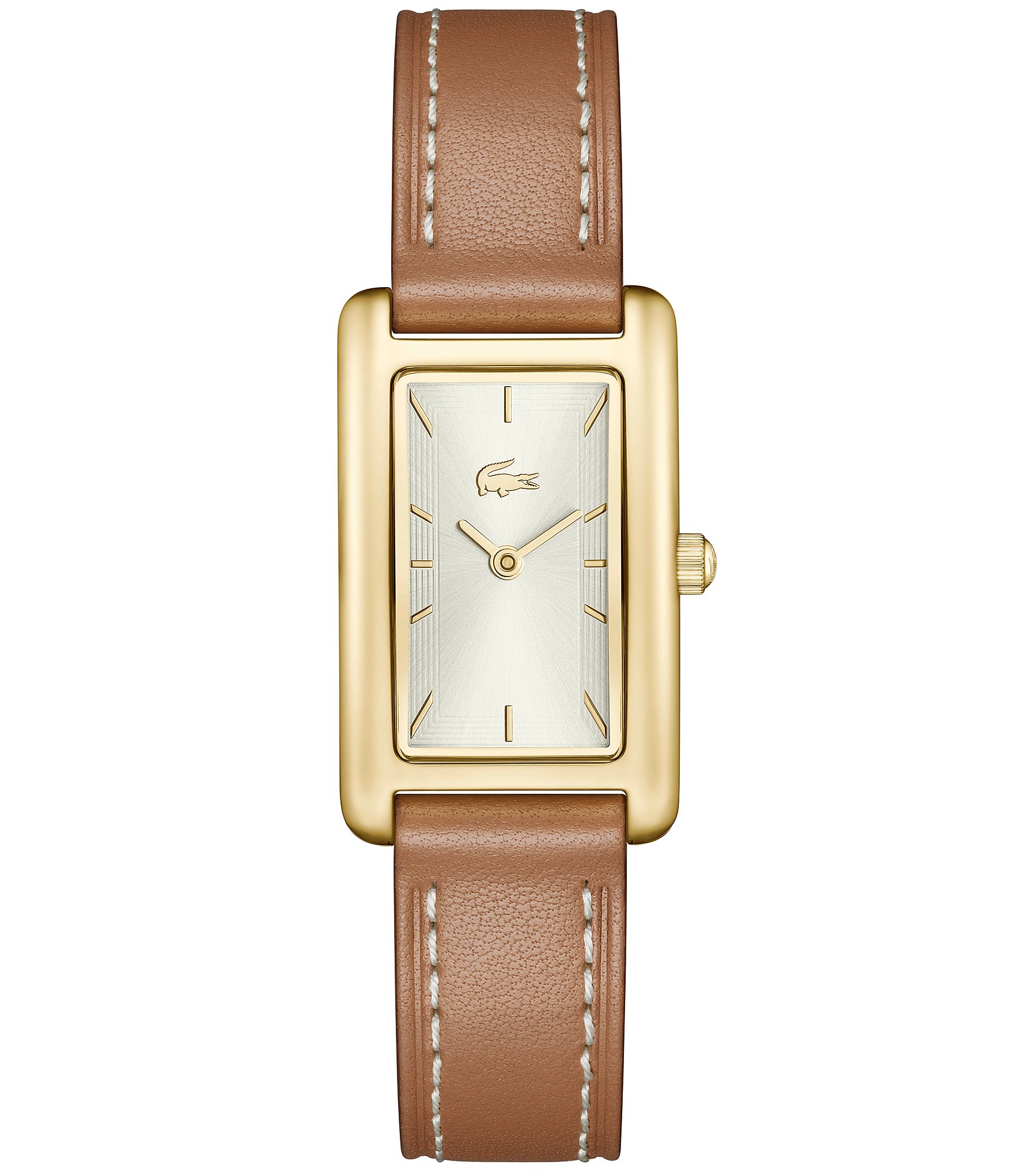 Lacoste Women's Croisette Quartz Two Hand Leather Strap Watch