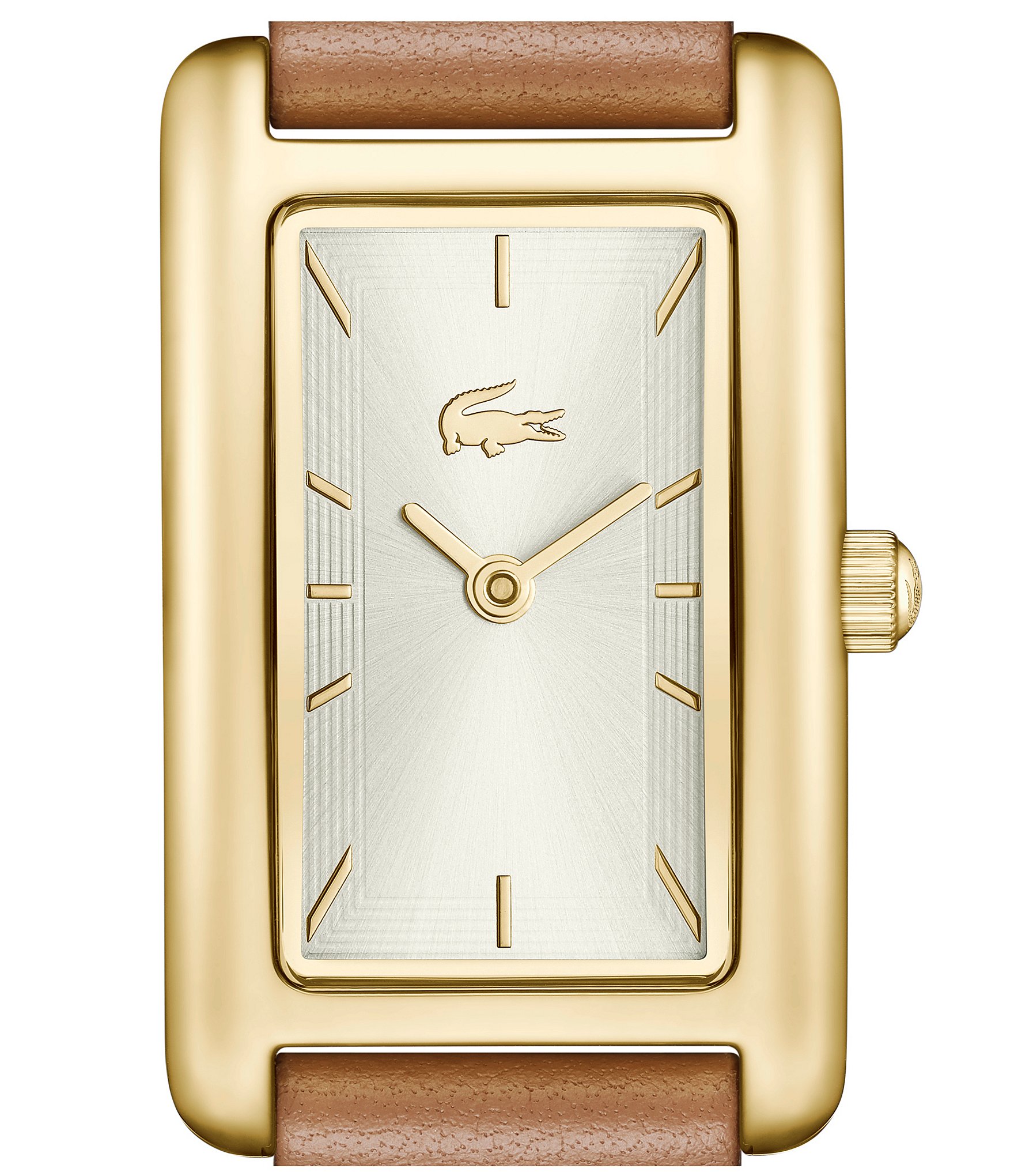 Lacoste Women's Croisette Quartz Two Hand Leather Strap Watch