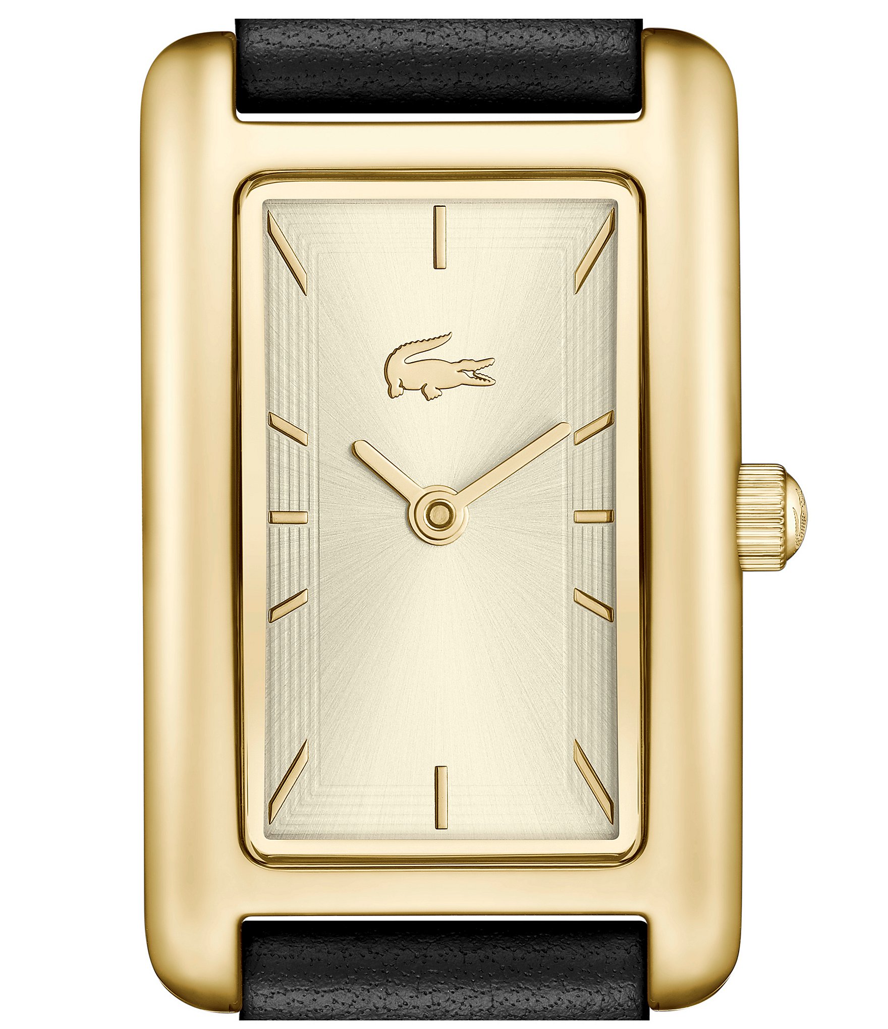 Lacoste Women's Croisette Quartz Two Hand Leather Strap Watch
