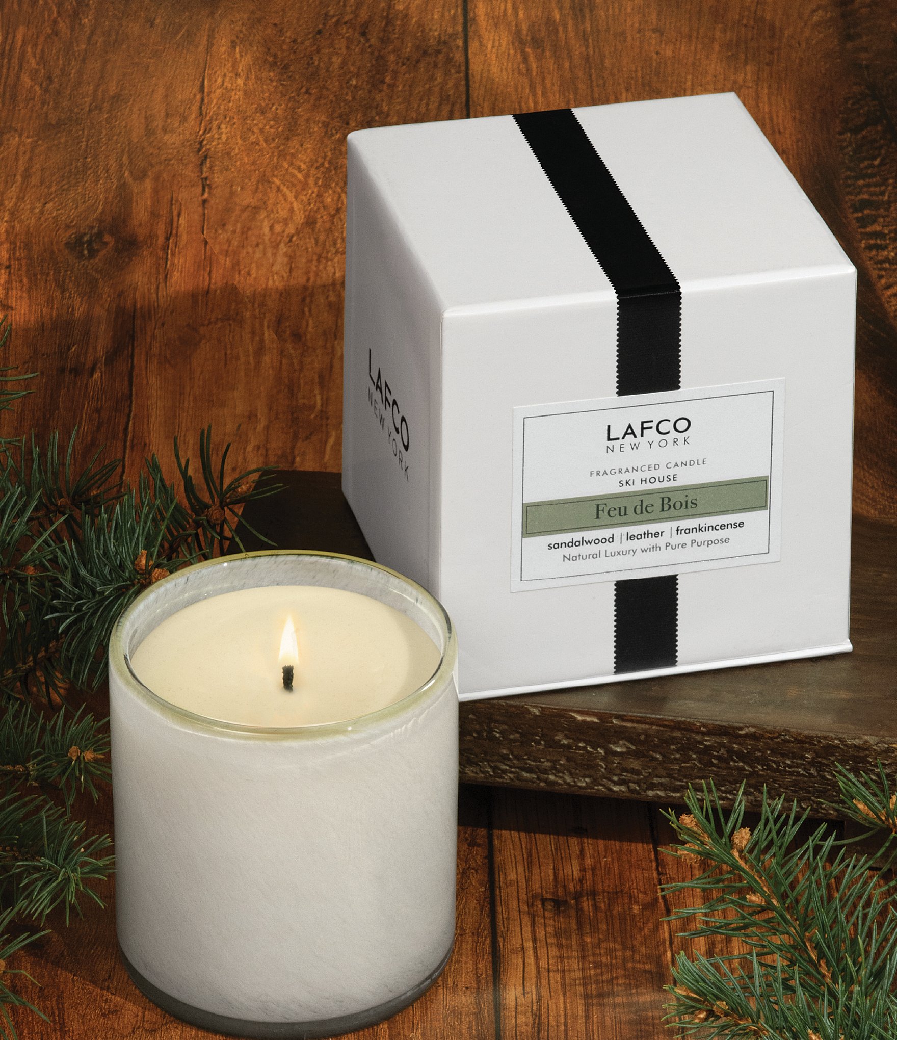 LAFCO New York Feu De Bois 3 Wick 15.5 oz Signature Candle