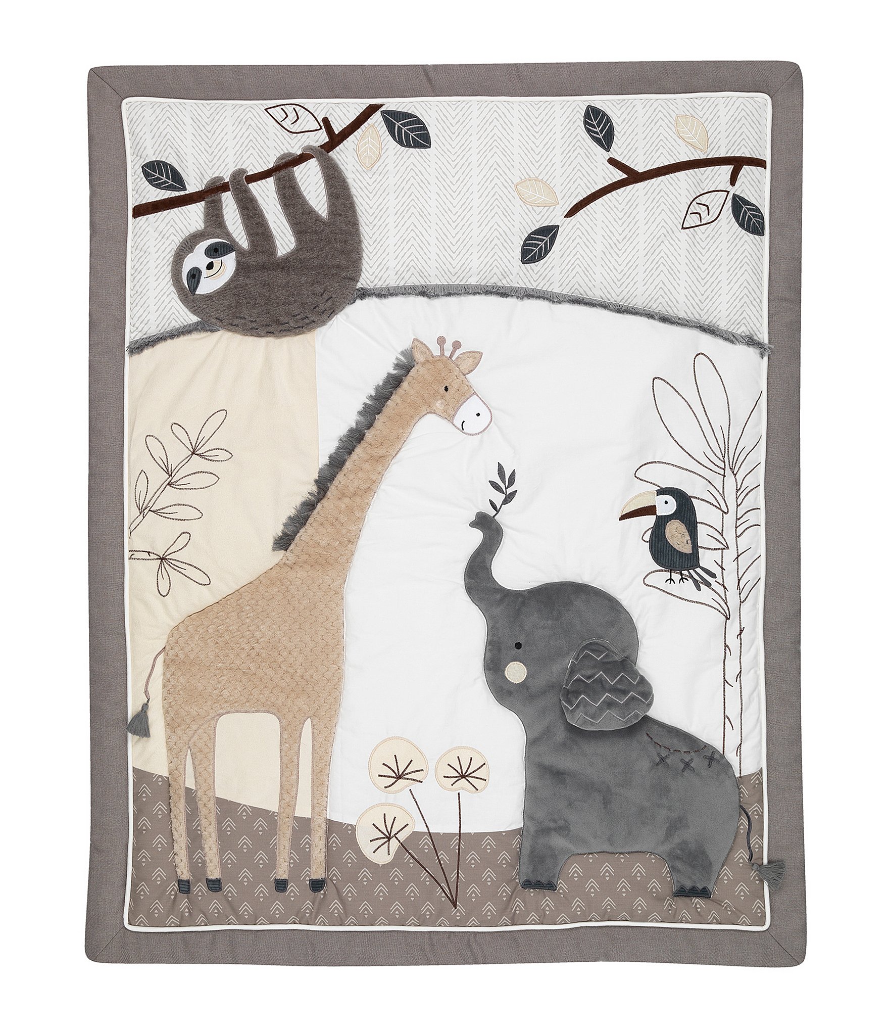 Lambs & Ivy Baby Jungle Animals 4-Piece Crib Bedding Set