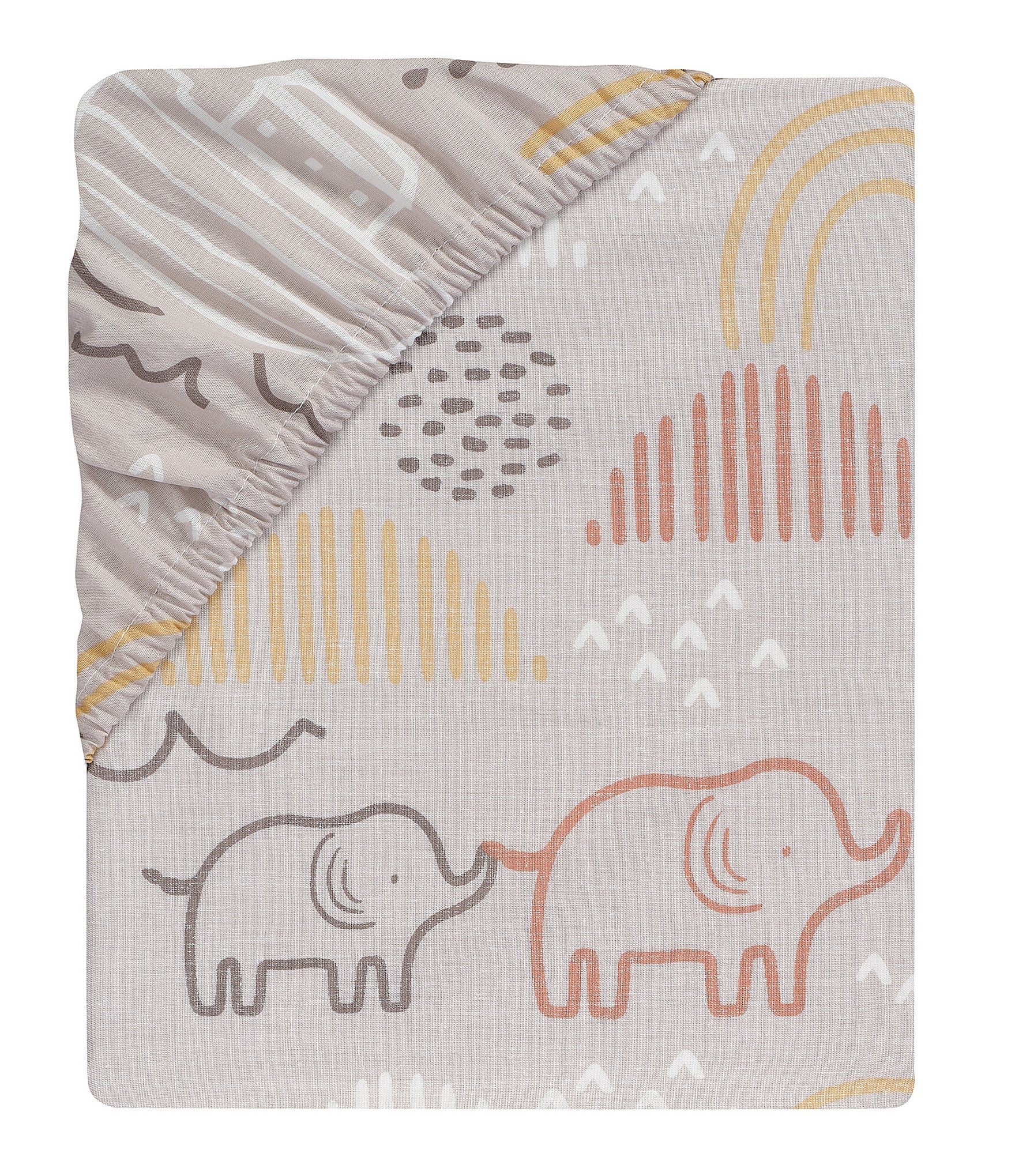 Elephant fitted outlet crib sheet