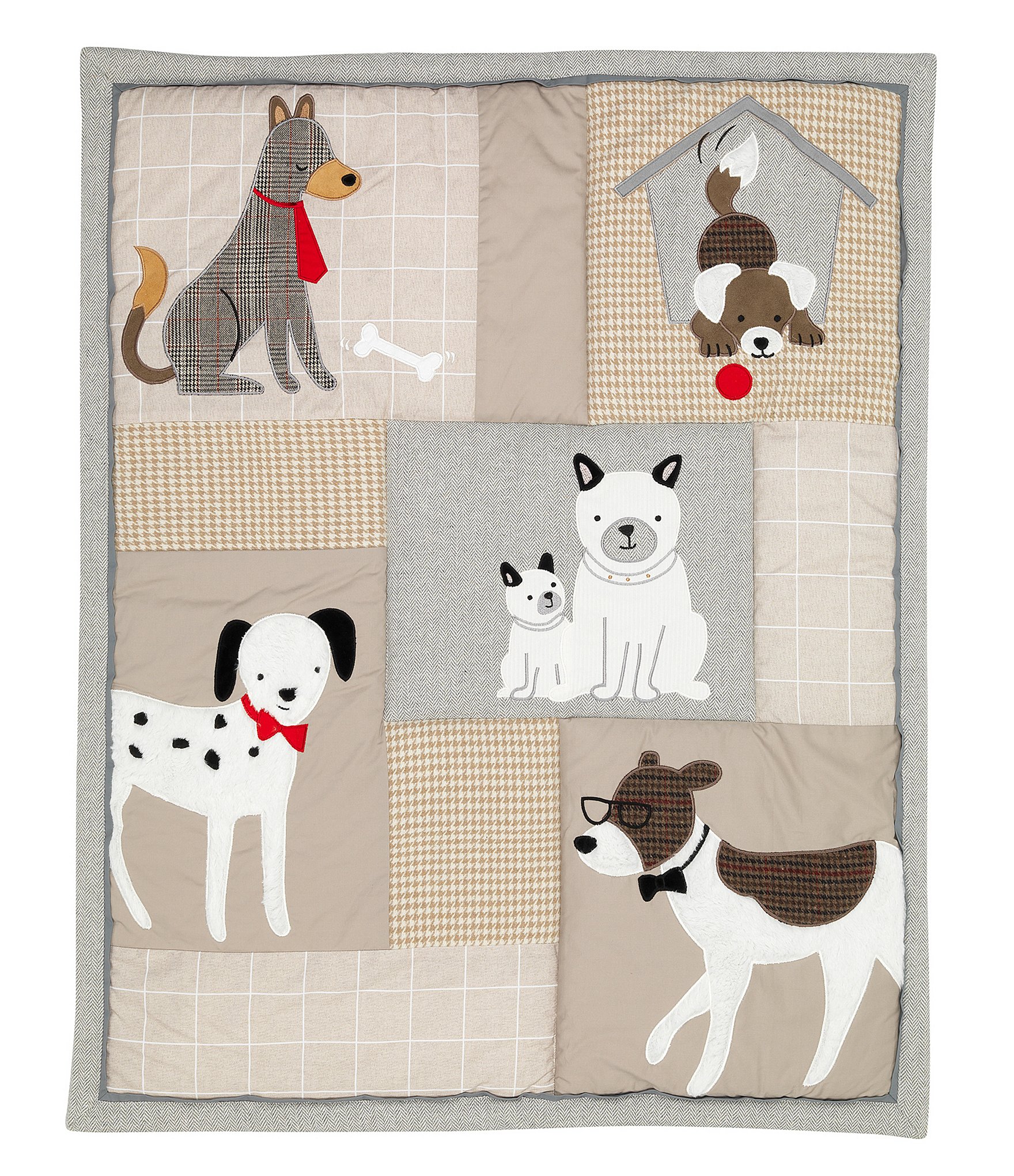 Lambs & Ivy Bow Wow Collection Dog/Puppy Nursery 3-Piece Nursery Baby Crib Bedding Set