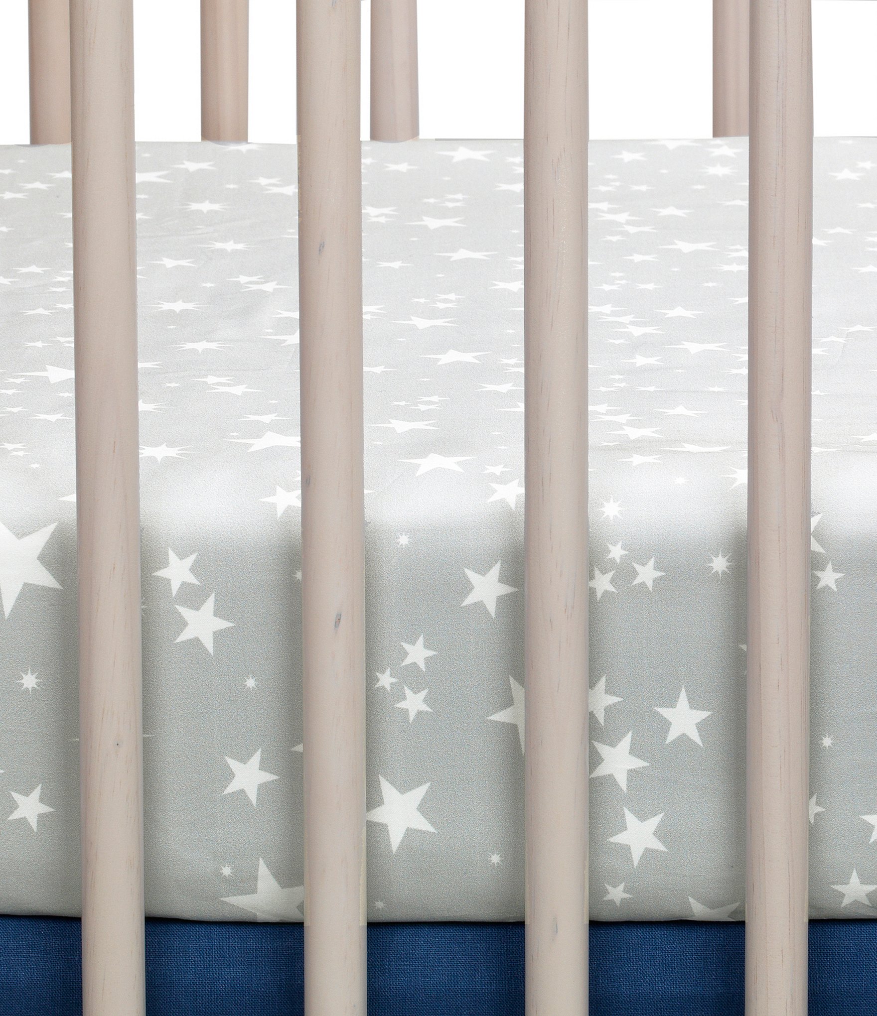 Lambs & Ivy Milky Way Collection Stars-Studded Cotton Fitted Crib Sheet