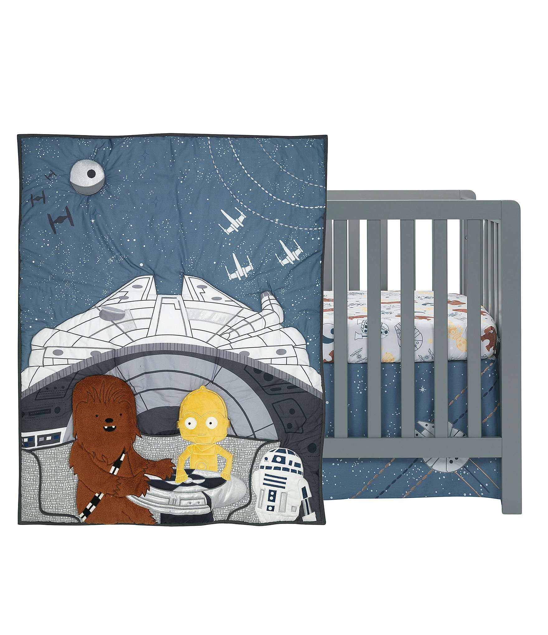 Lambs & Ivy Star Wars Signature Millennium Falcon 3-Piece Nursey Baby Crib Bedding Set