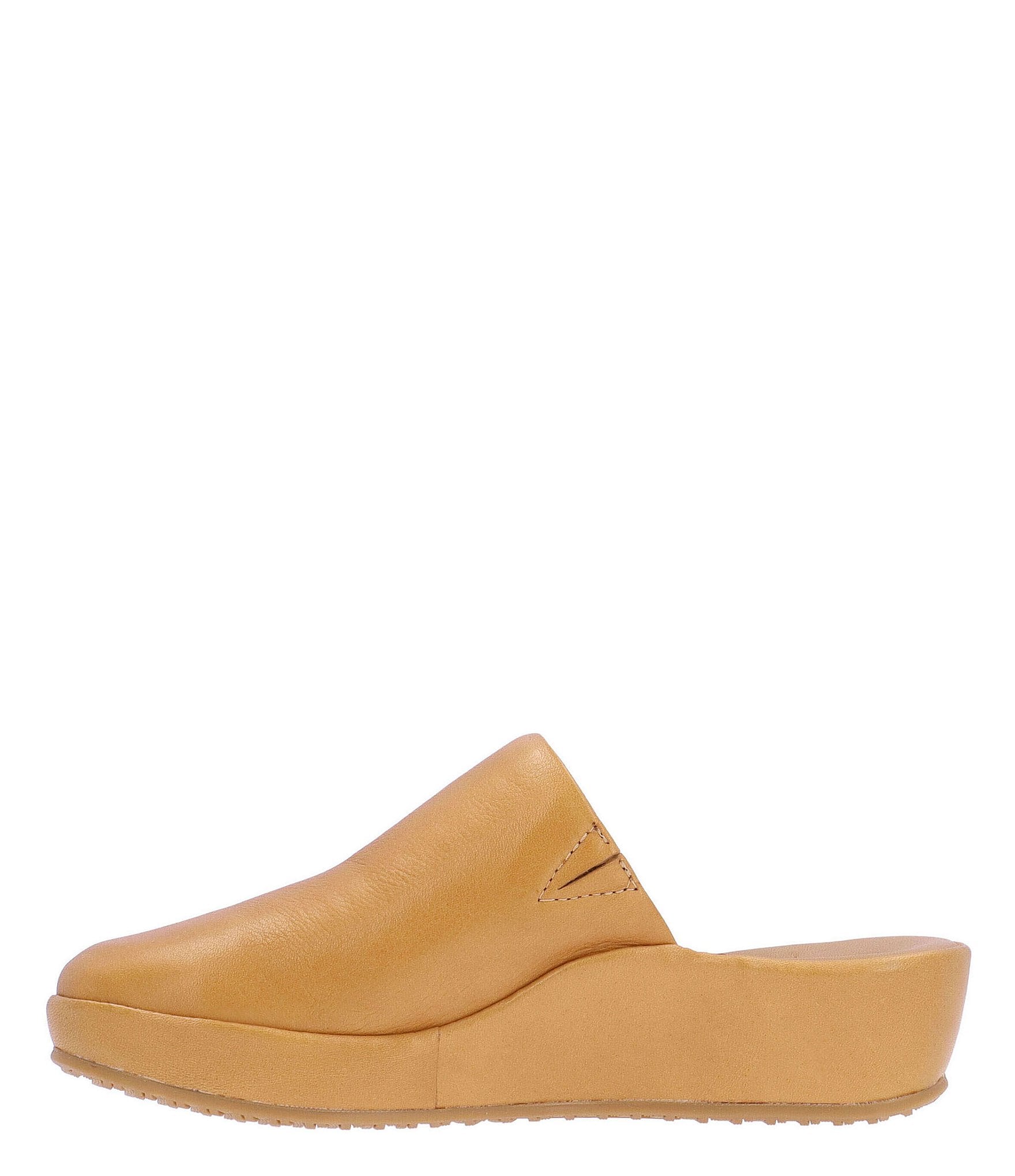 L'Amour Des Pieds Cady Leather Platform Wedge Mules