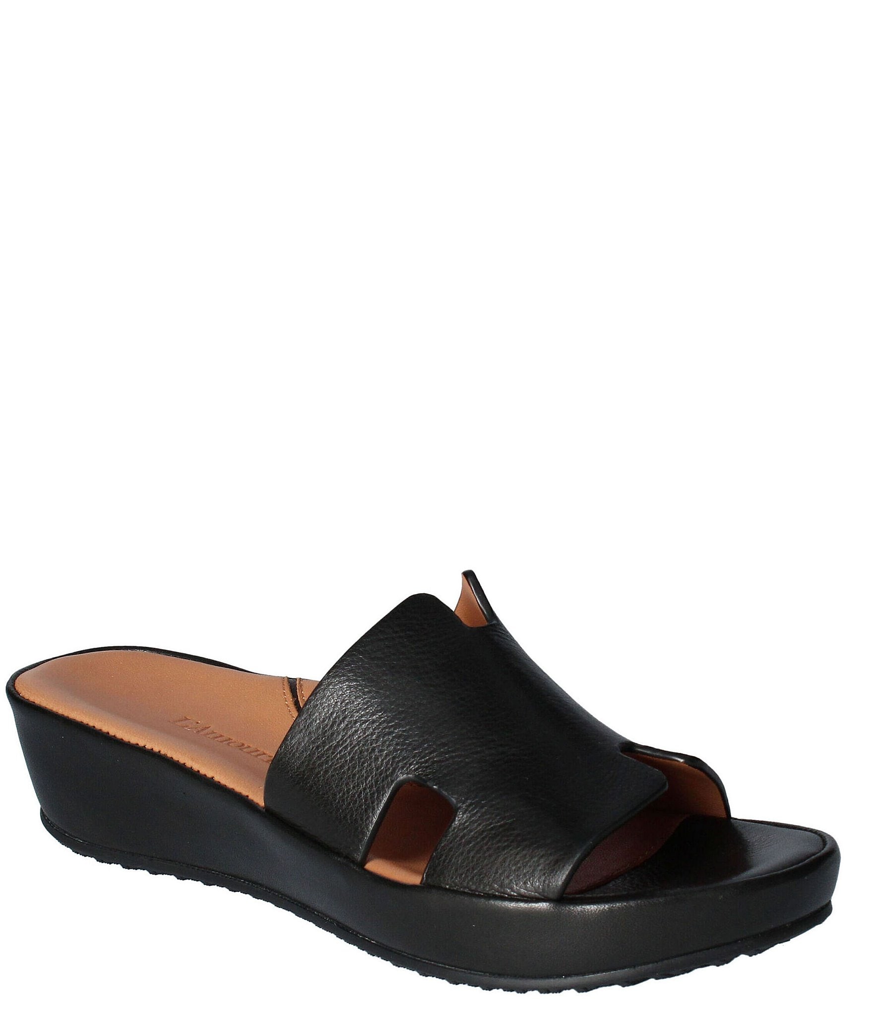L'Amour Des Pieds Catiana Leather Platform Slide Sandals | Dillard's