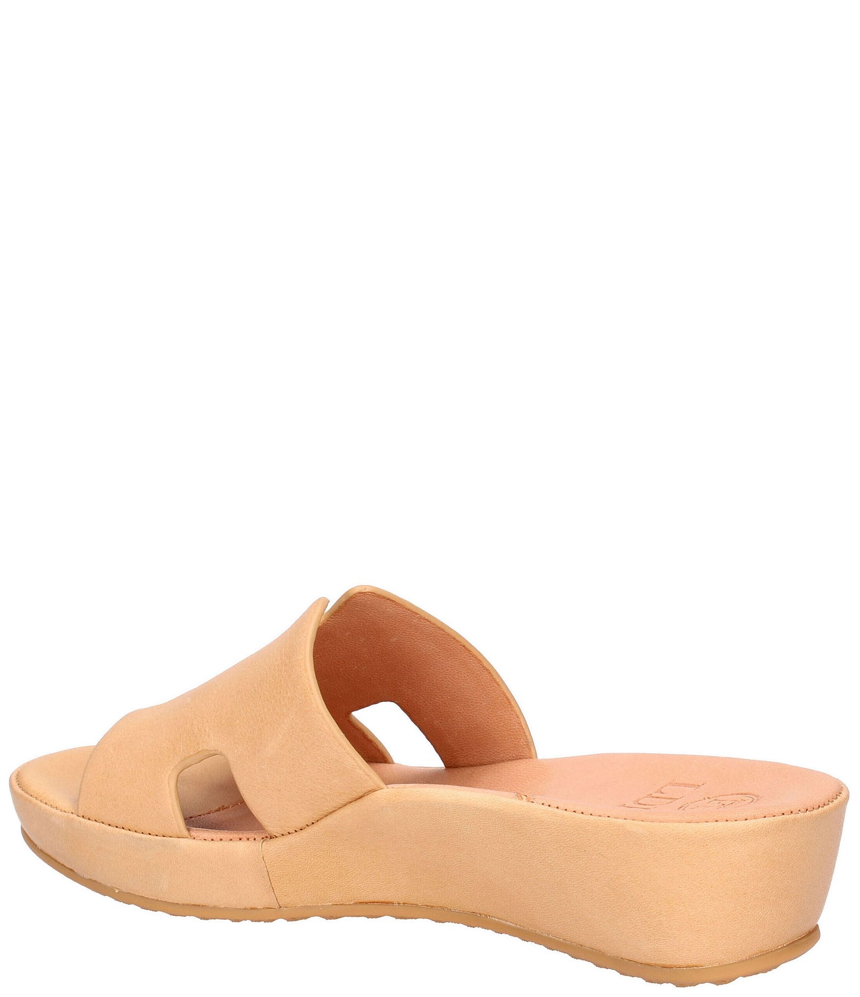 L'Amour Des Pieds Catiana Leather Platform Slide Sandals