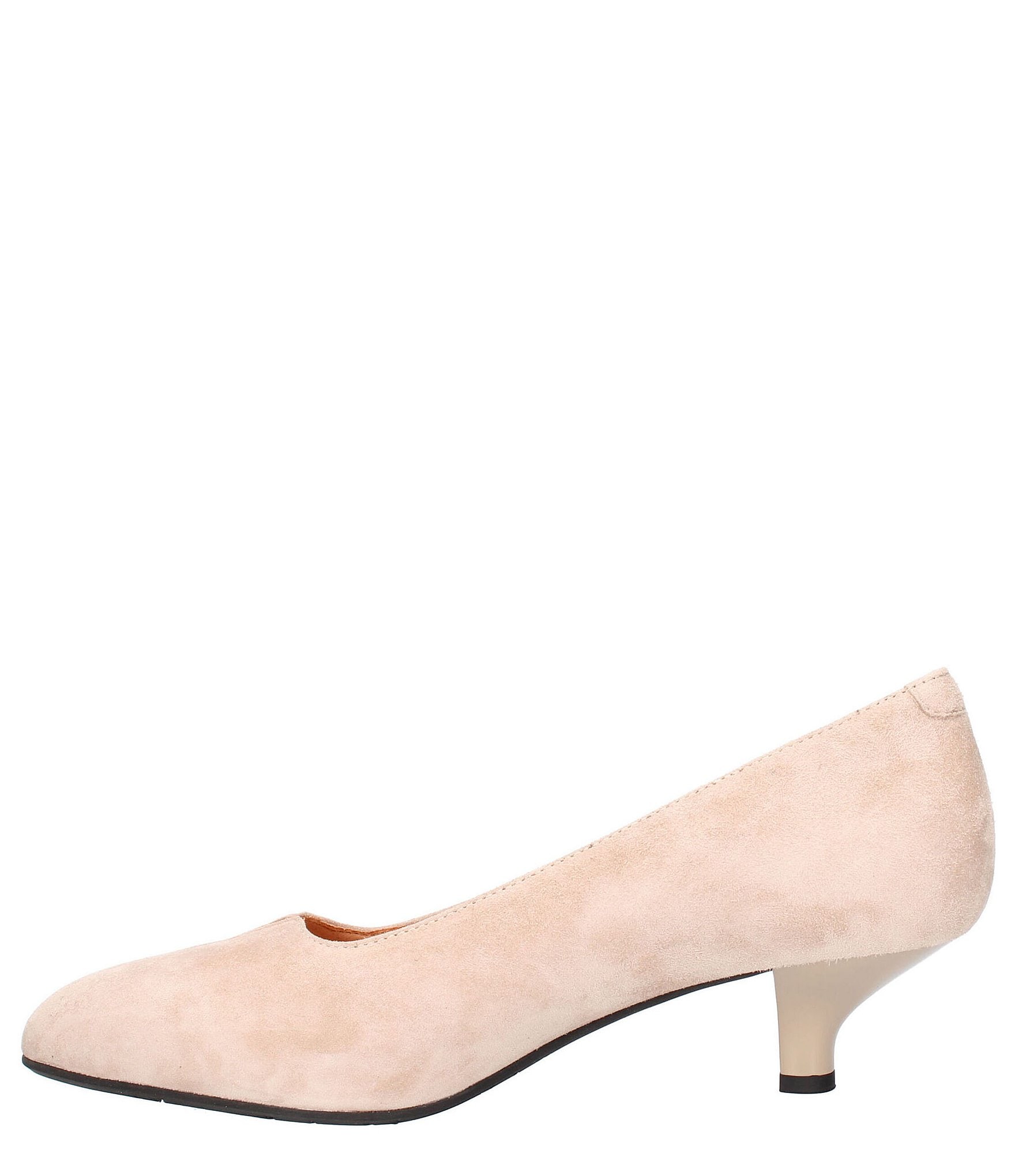 L'Amour Des Pieds Kavan Suede Kitten Heel Pumps