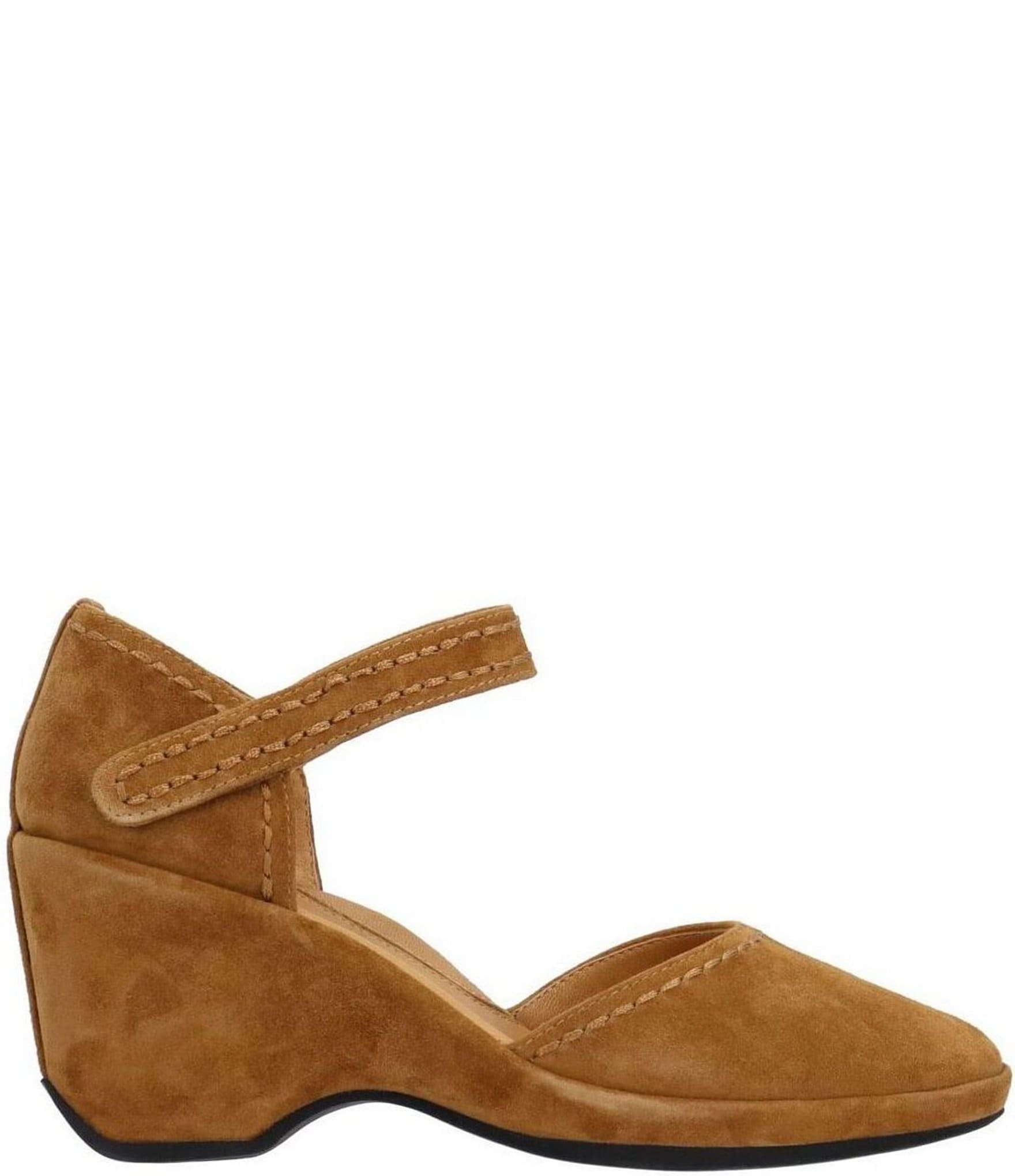 L'Amour Des Pieds Orva Suede Ankle Strap Pumps