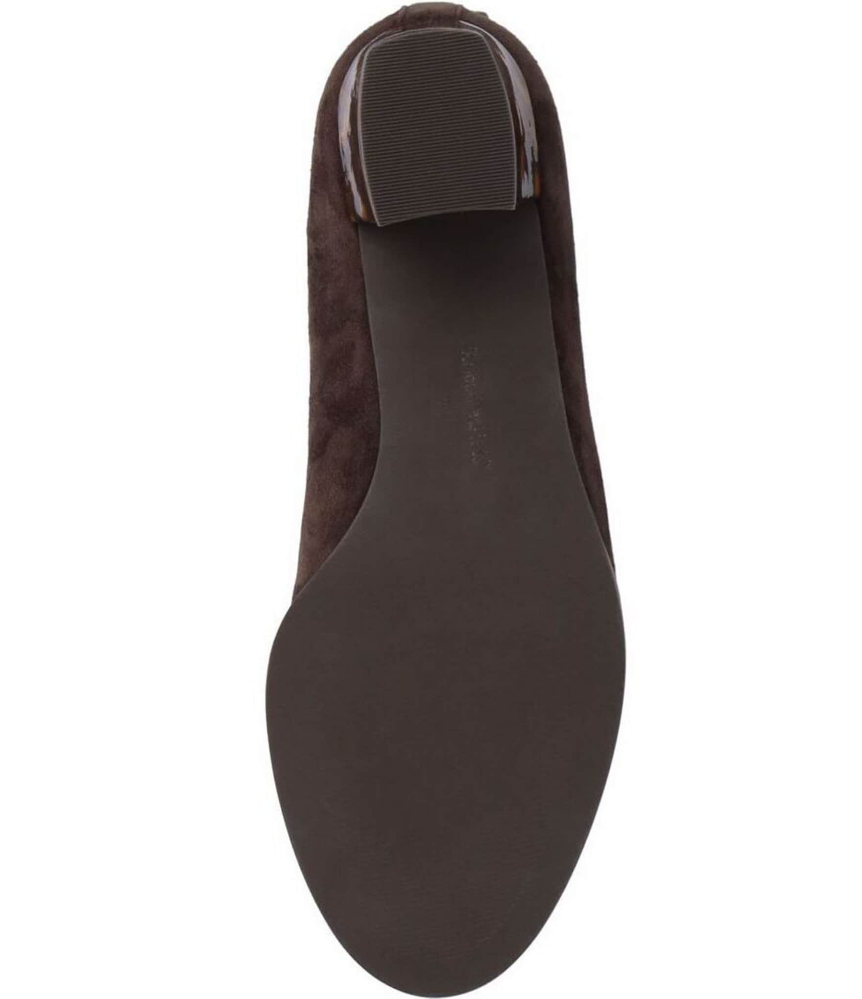 L'Amour Des Pieds Picarus Stretch Suede Tortoise Heel Booties