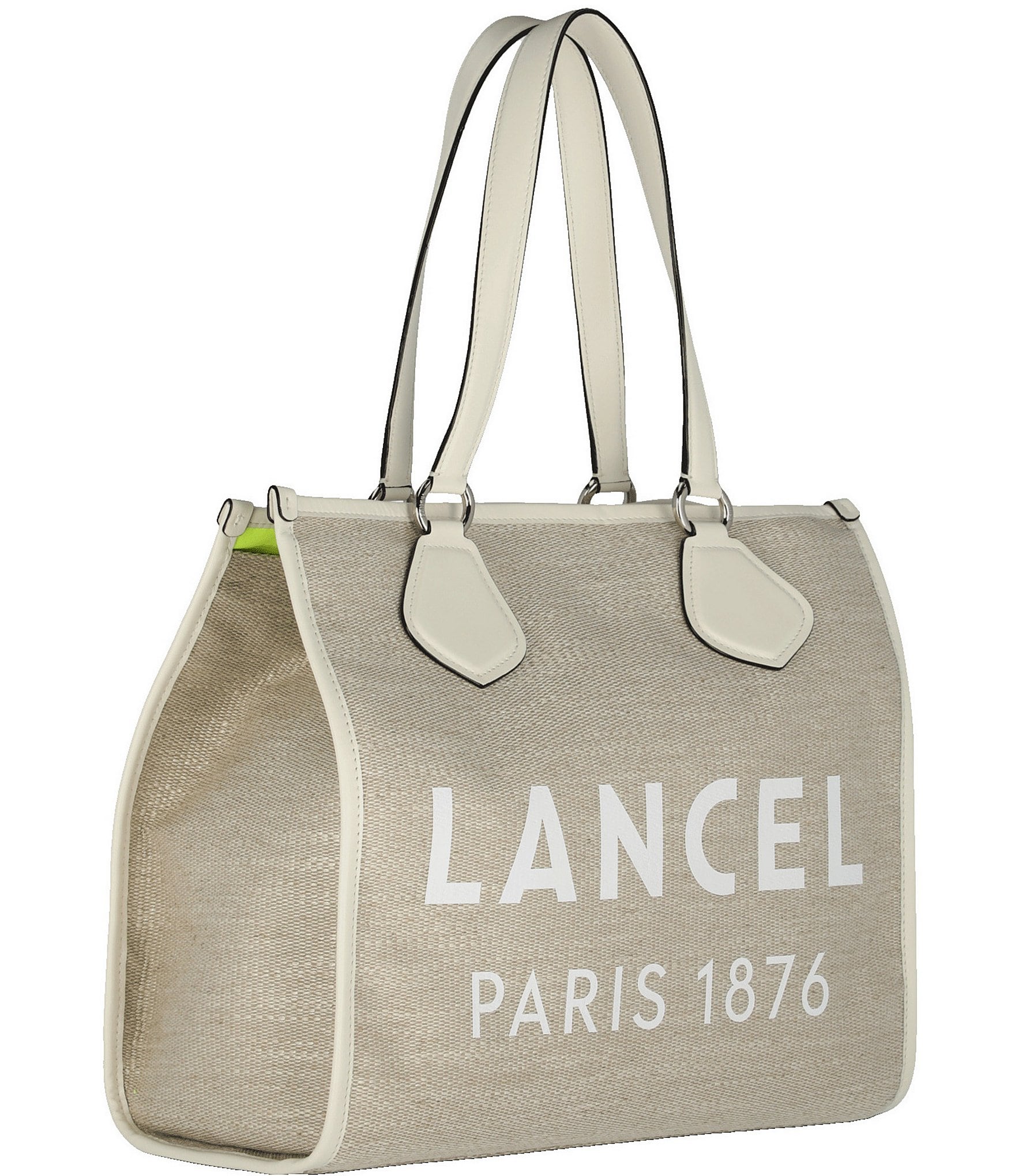 LANCEL Large Canvas Logo Tote Bag