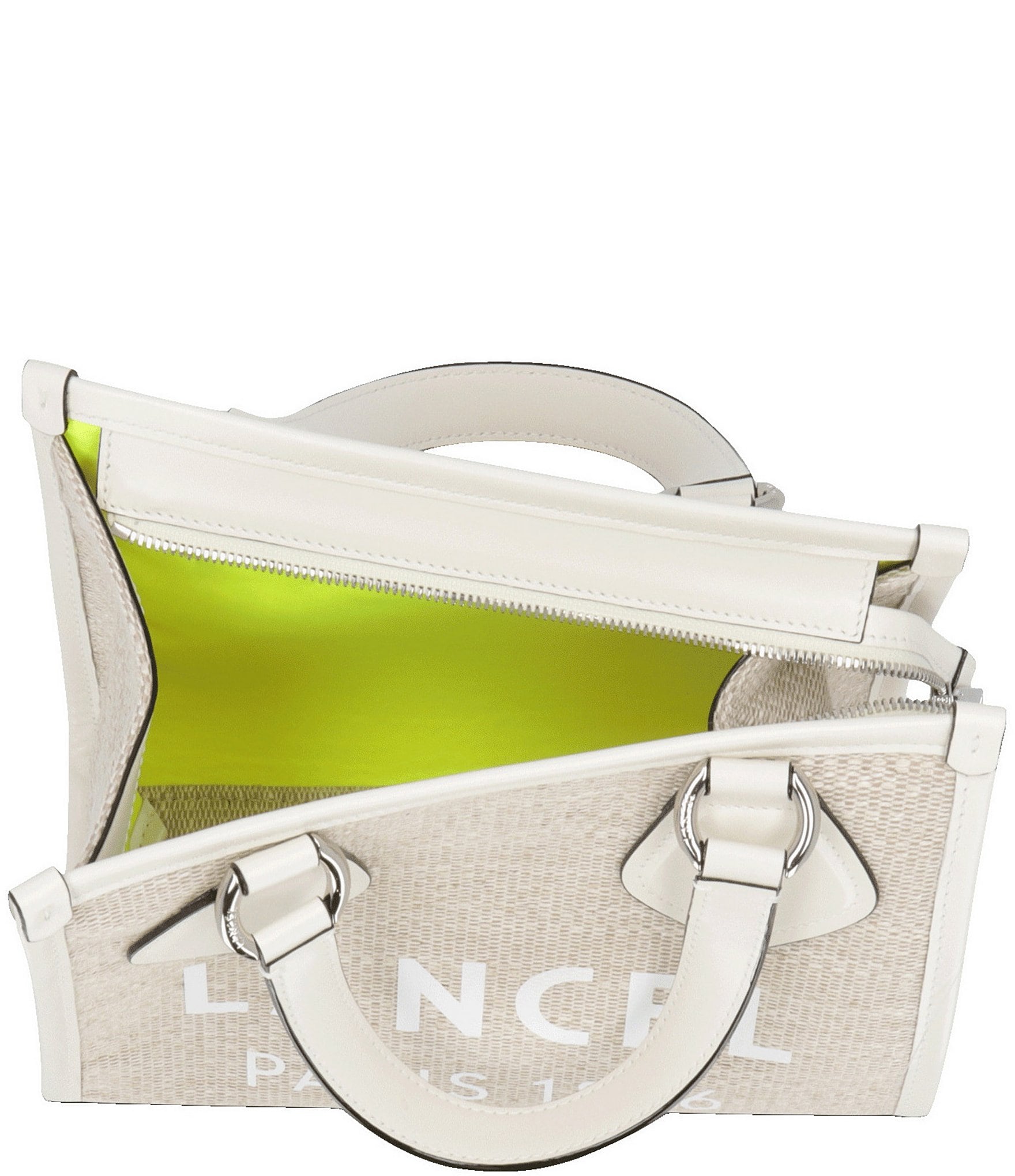 LANCEL Small Top Zip Summer Tote Bag