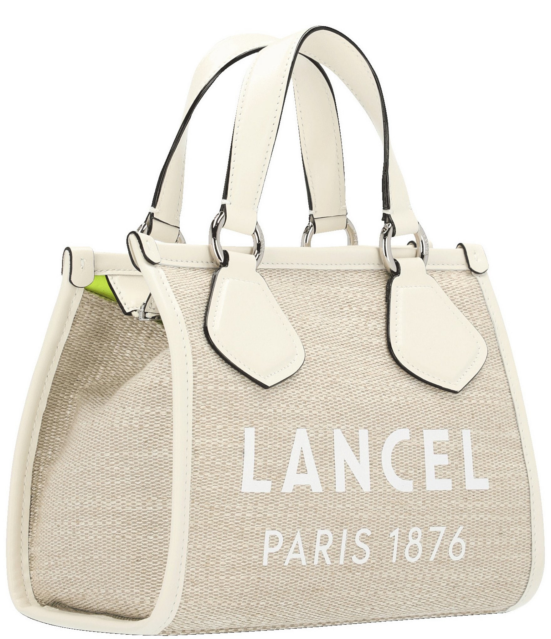 LANCEL Small Top Zip Summer Tote Bag