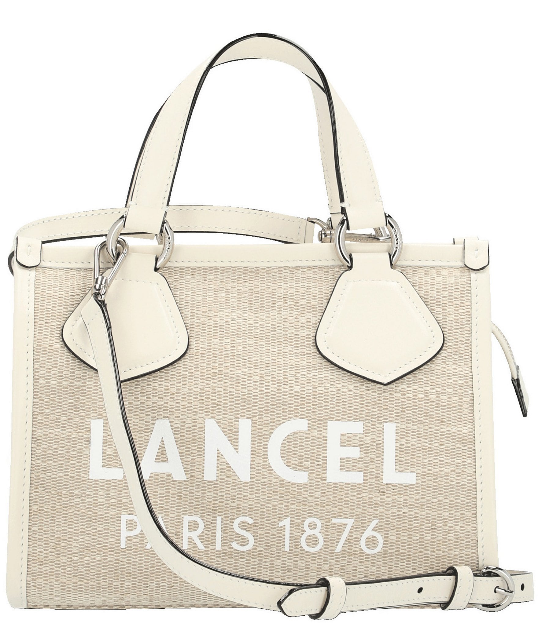 LANCEL Small Top Zip Summer Tote Bag