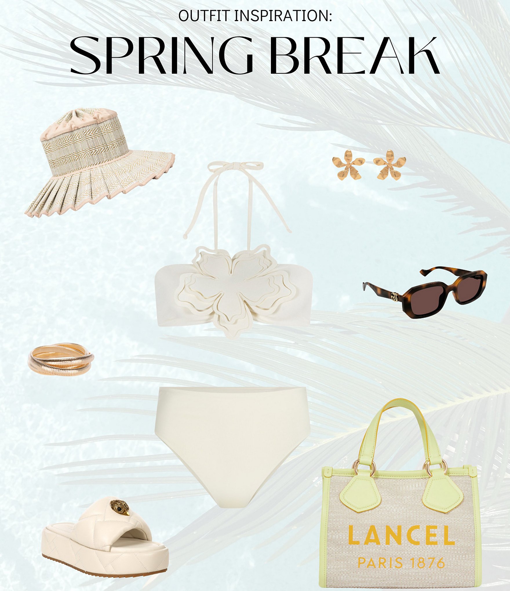 LANCEL Summer Small Zip Tote Bag