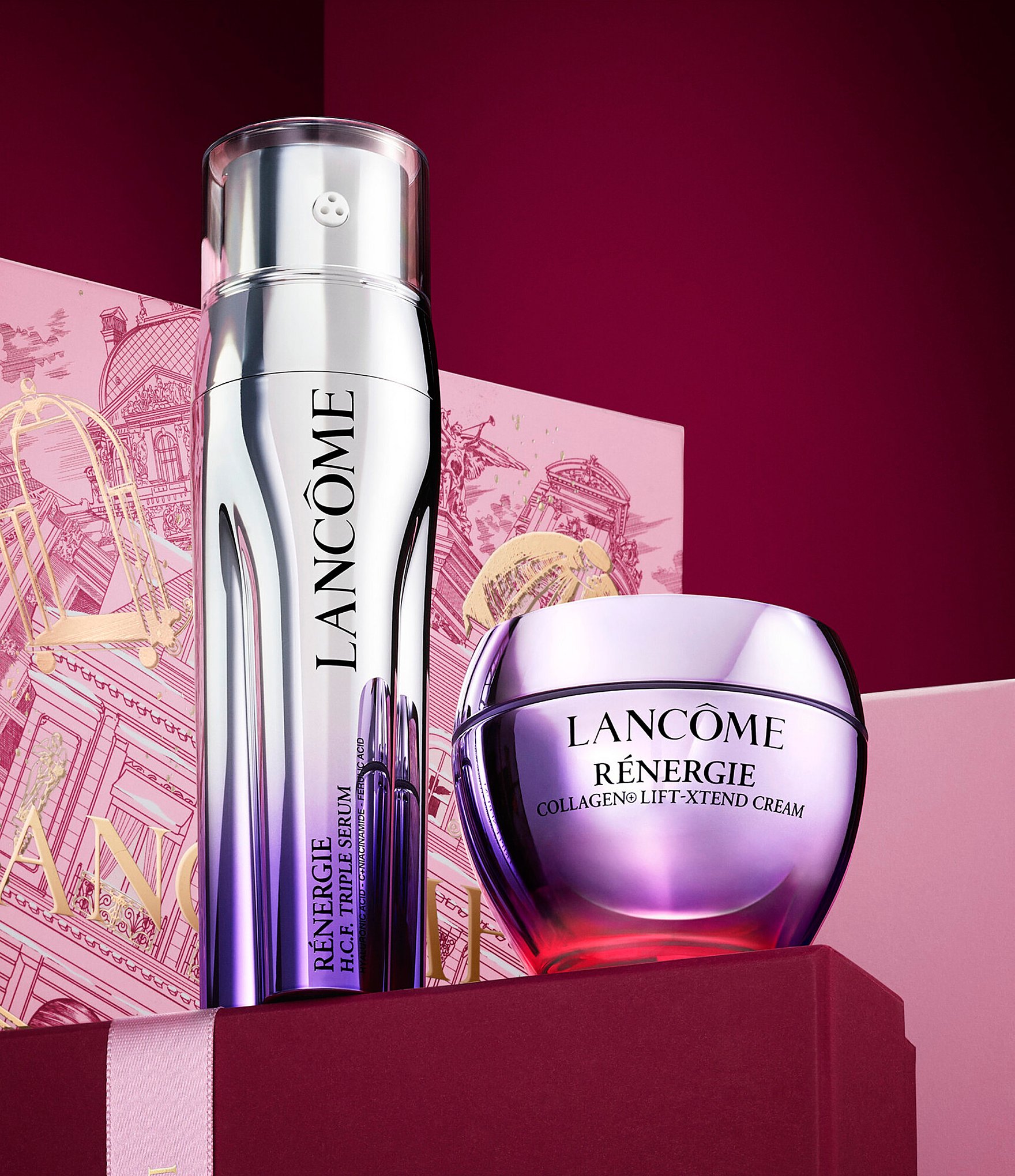 Lancome Renergie Collagen Cream & H.C.F. Triple Serum 2-Piece Holiday Gift Set
