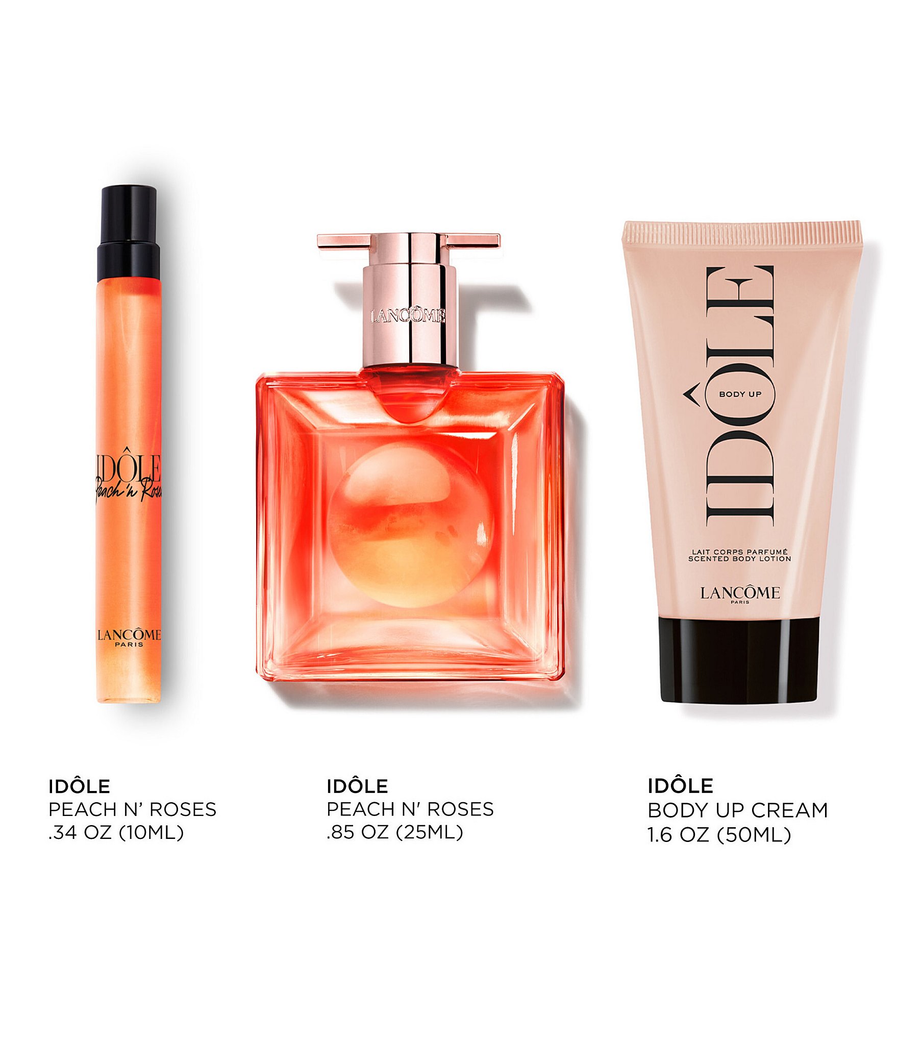 Lancome 3-Piece Idole Peach N' Roses Eau de Parfum Set with Body Lotion