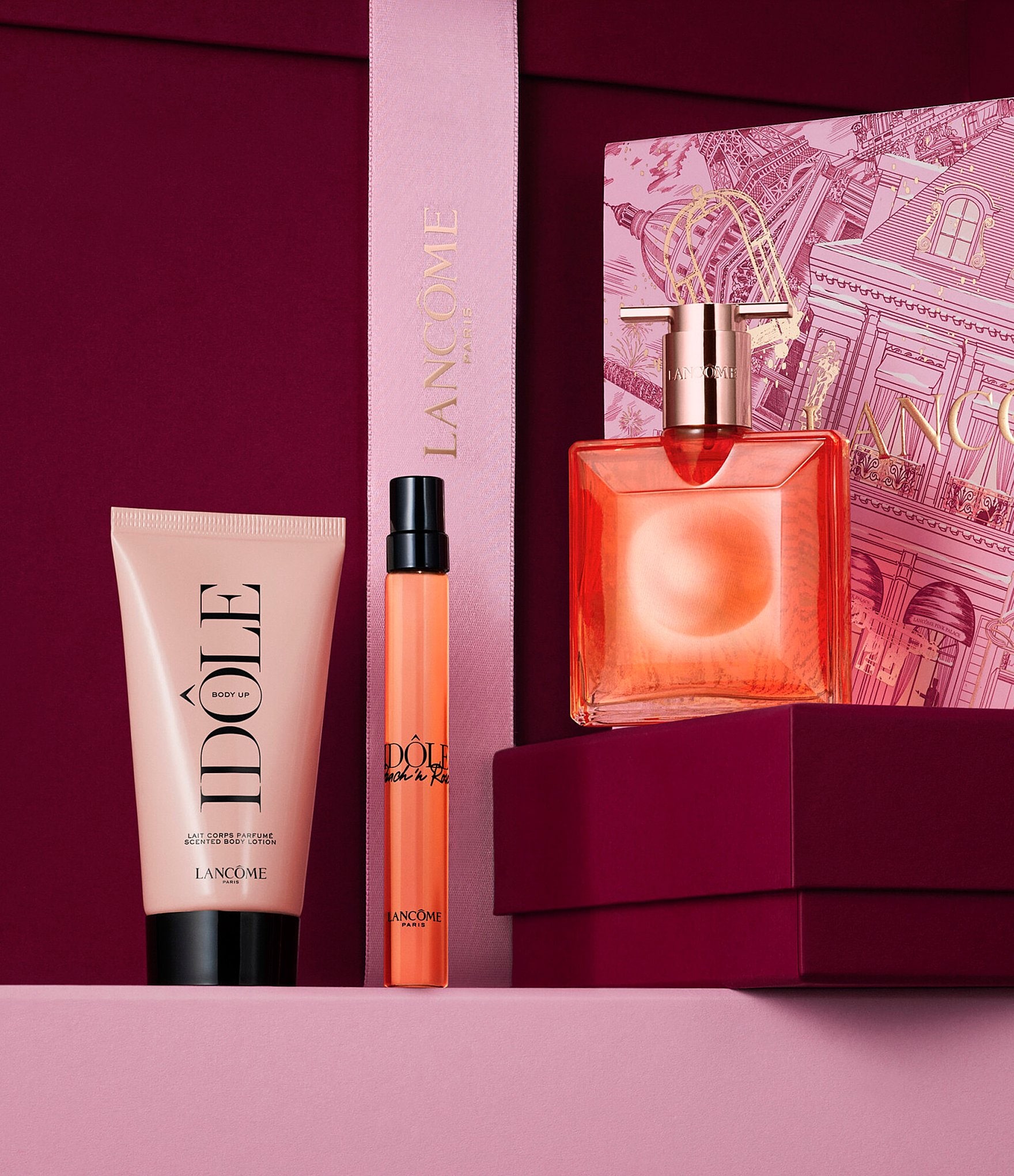 Lancome 3-Piece Idole Peach N' Roses Eau de Parfum Set with Body Lotion
