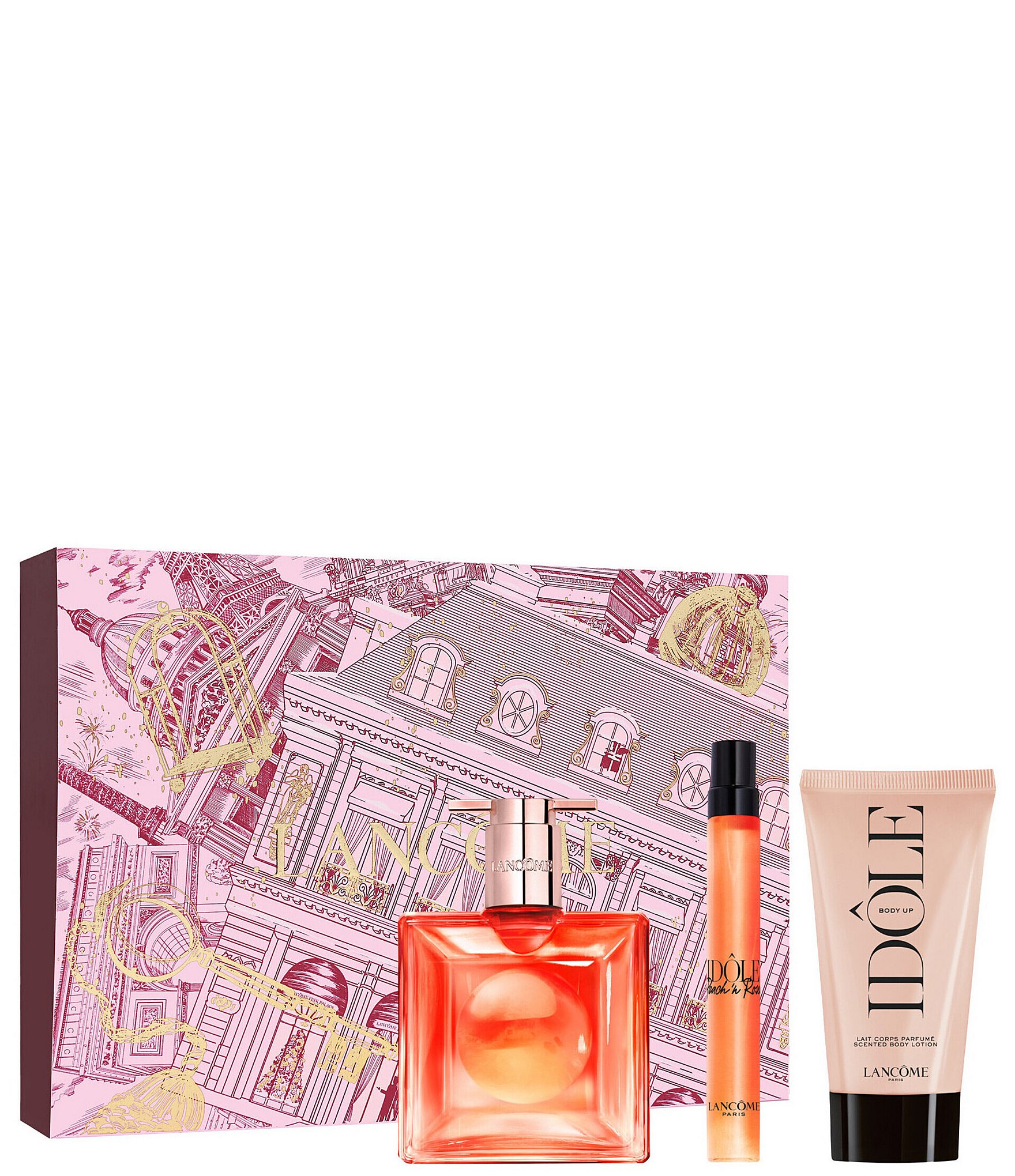 Lancome 3-Piece Idole Peach N' Roses Eau de Parfum Set with Body Lotion