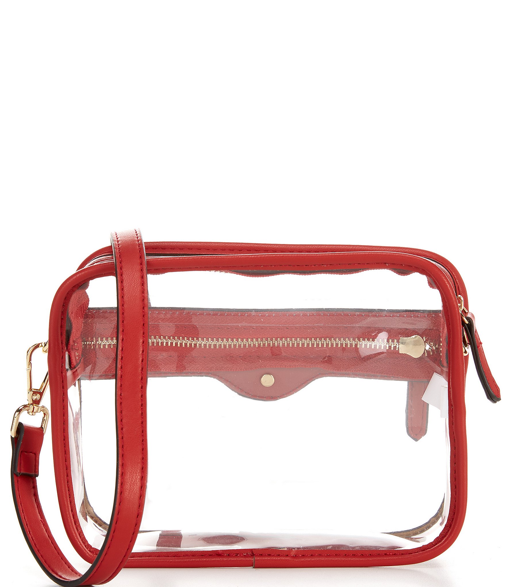 Landry Clear Camera Gold Hardware Crossbody Bag