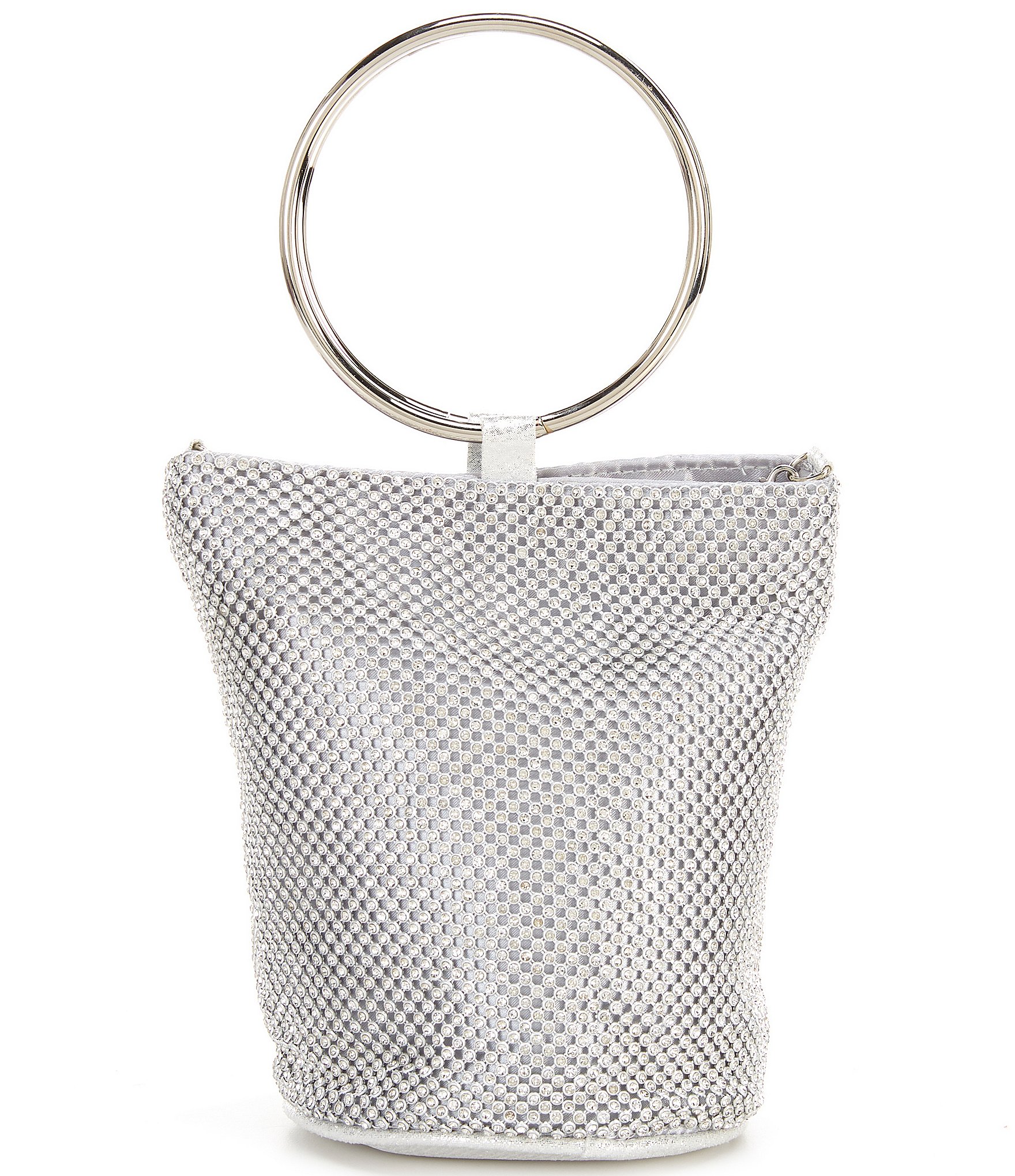 Landry Crystal Mesh Top Handle Clutch