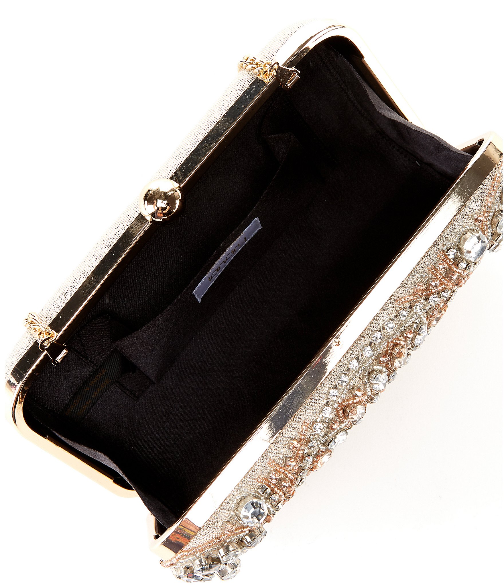 Landry Encrusted Crystal Minaudiere Clutch