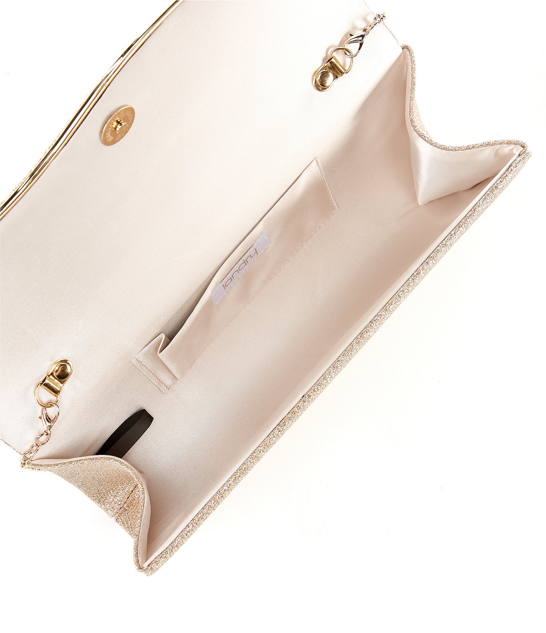 Landry Lurex Wave Flap Clutch