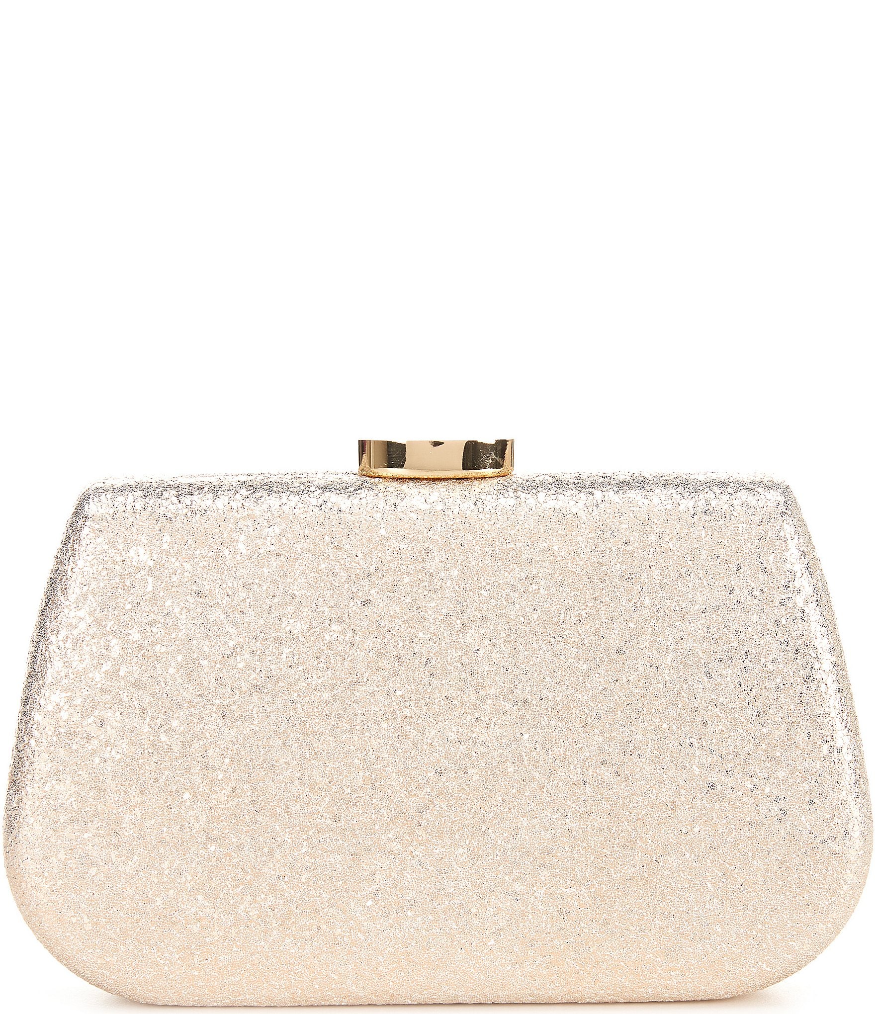 Antonio Melani Metallic Textured Minaudiere Clutch