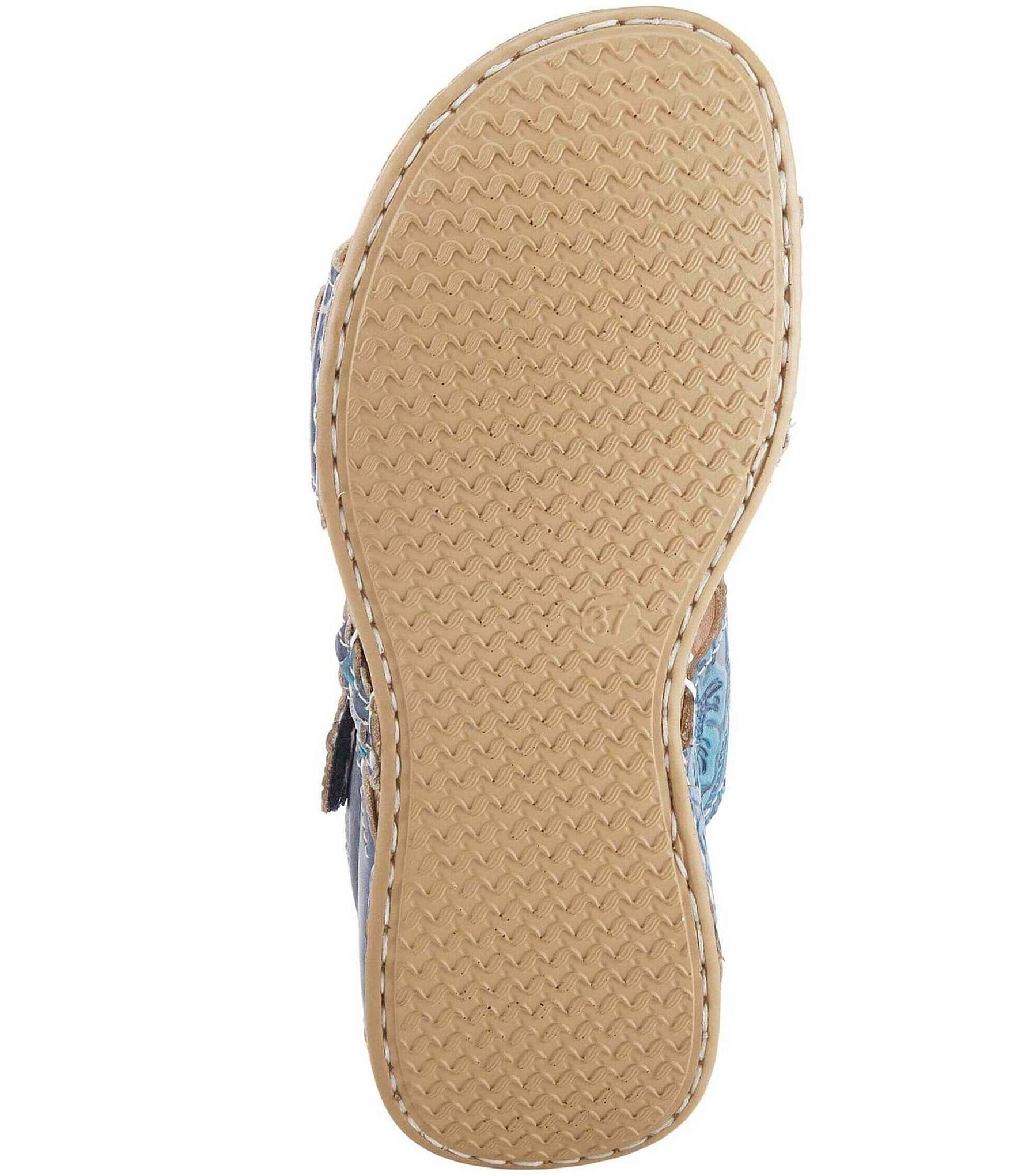 L'ARTISTE Astra Leather Buckle Hardware Slide Sandals