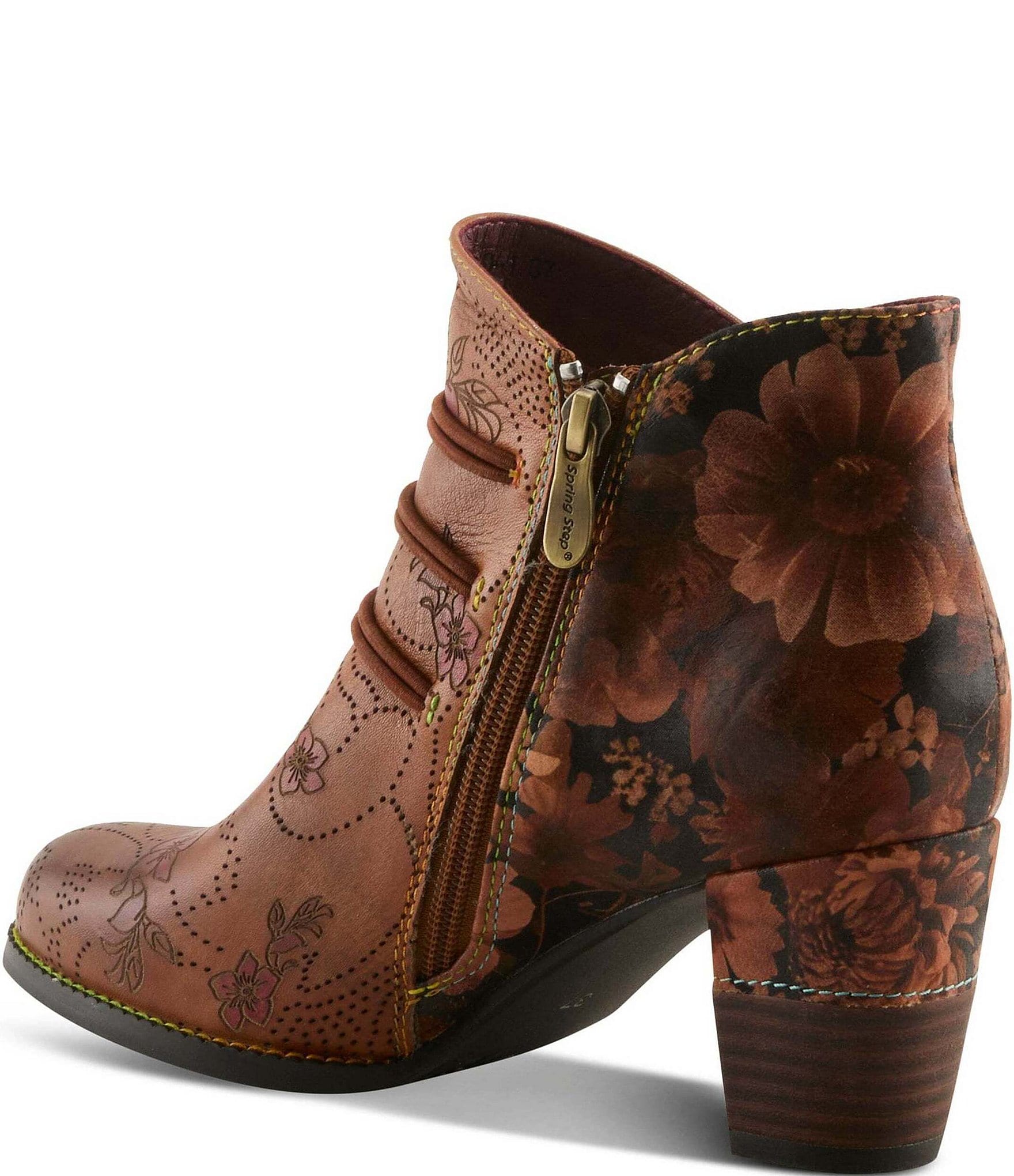 L'ARTISTE Chakakhan Hand Painted Leather Booties