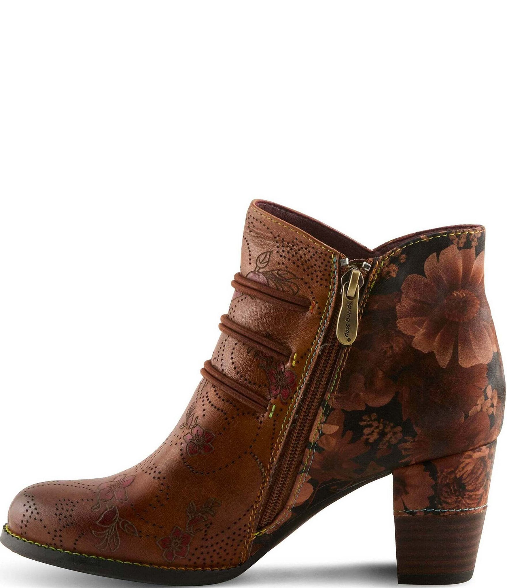 L'ARTISTE Chakakhan Hand Painted Leather Booties