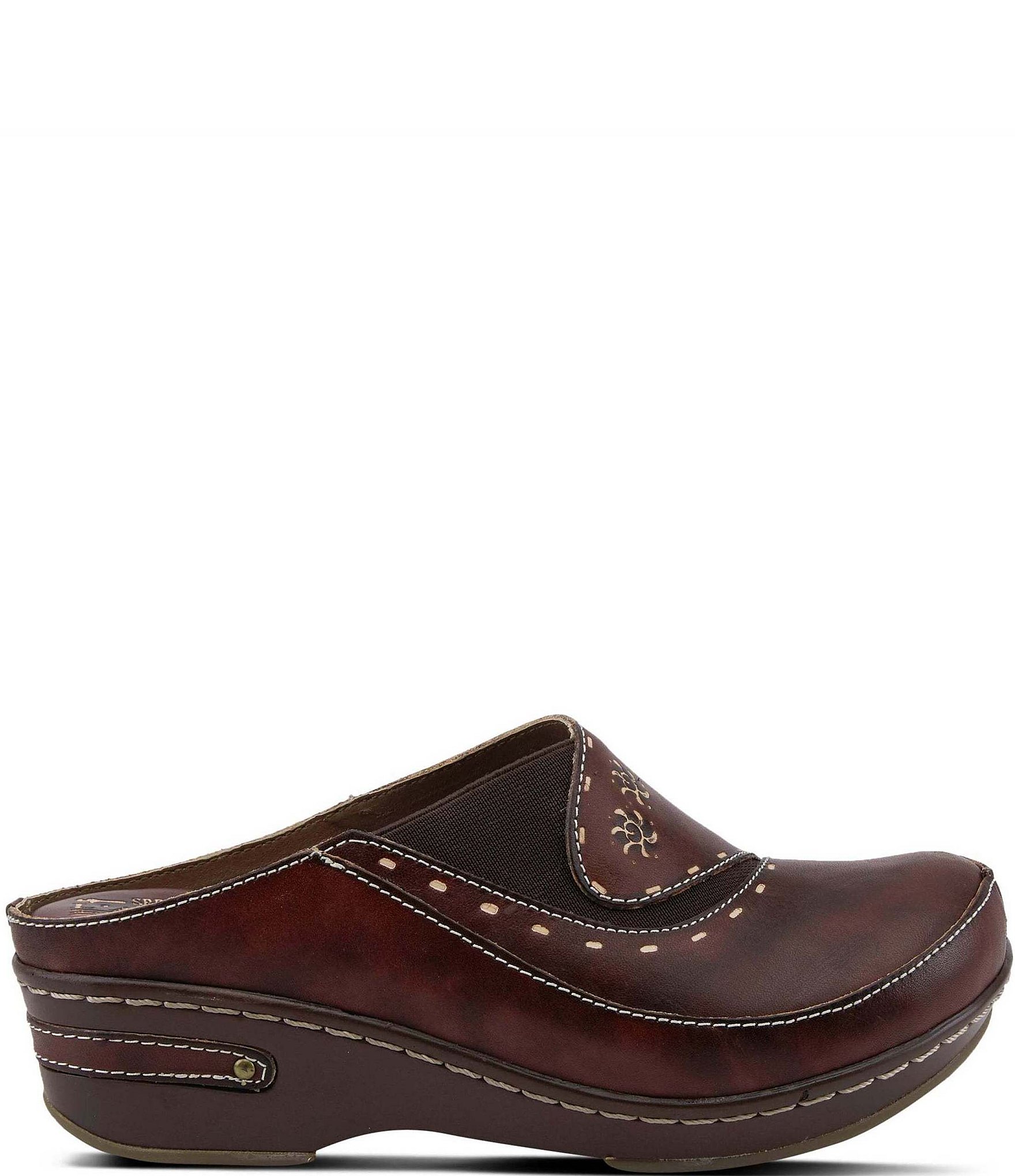 L'ARTISTE Chino-b Leather Mule Clogs