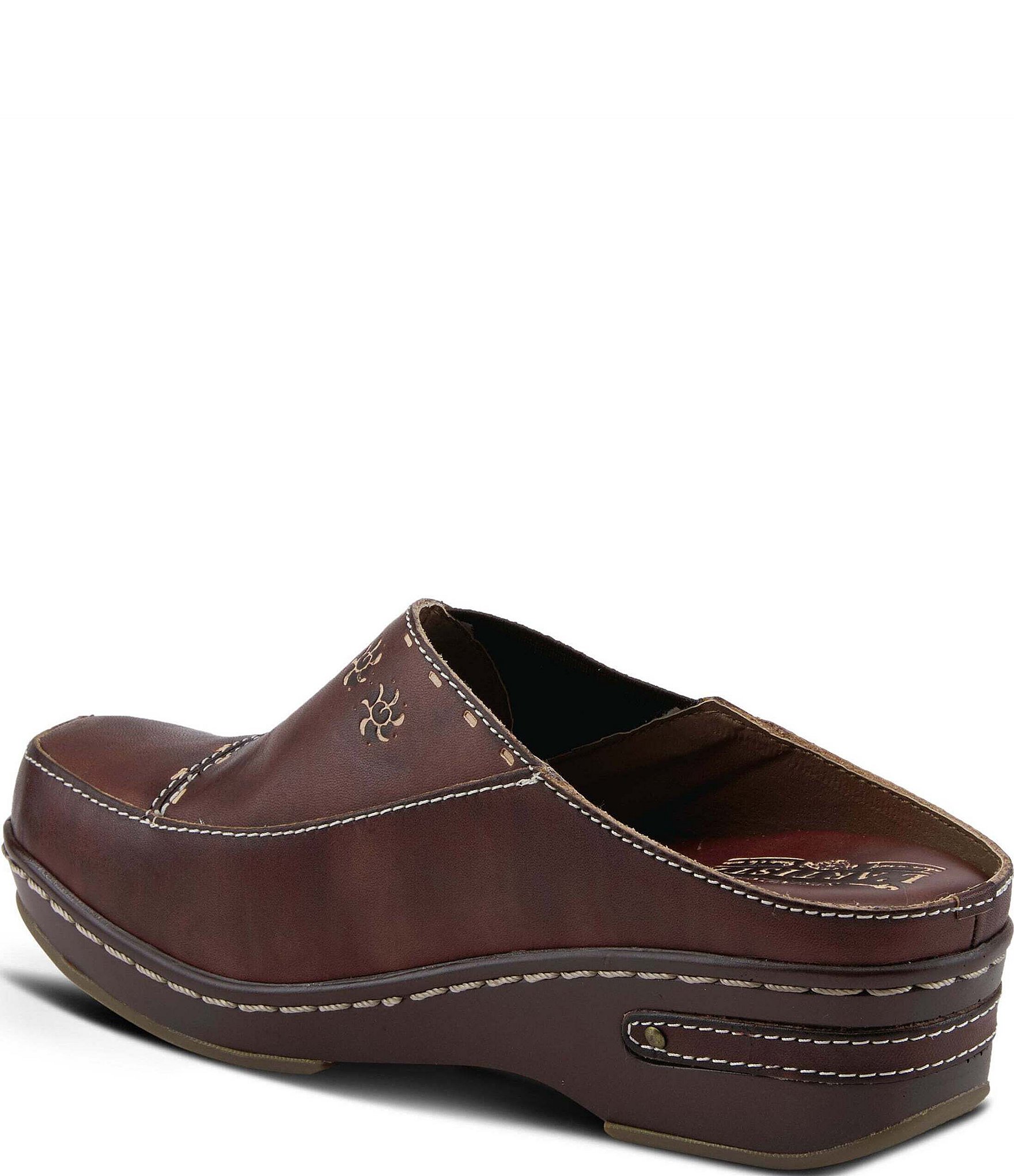 L'ARTISTE Chino-b Leather Mule Clogs