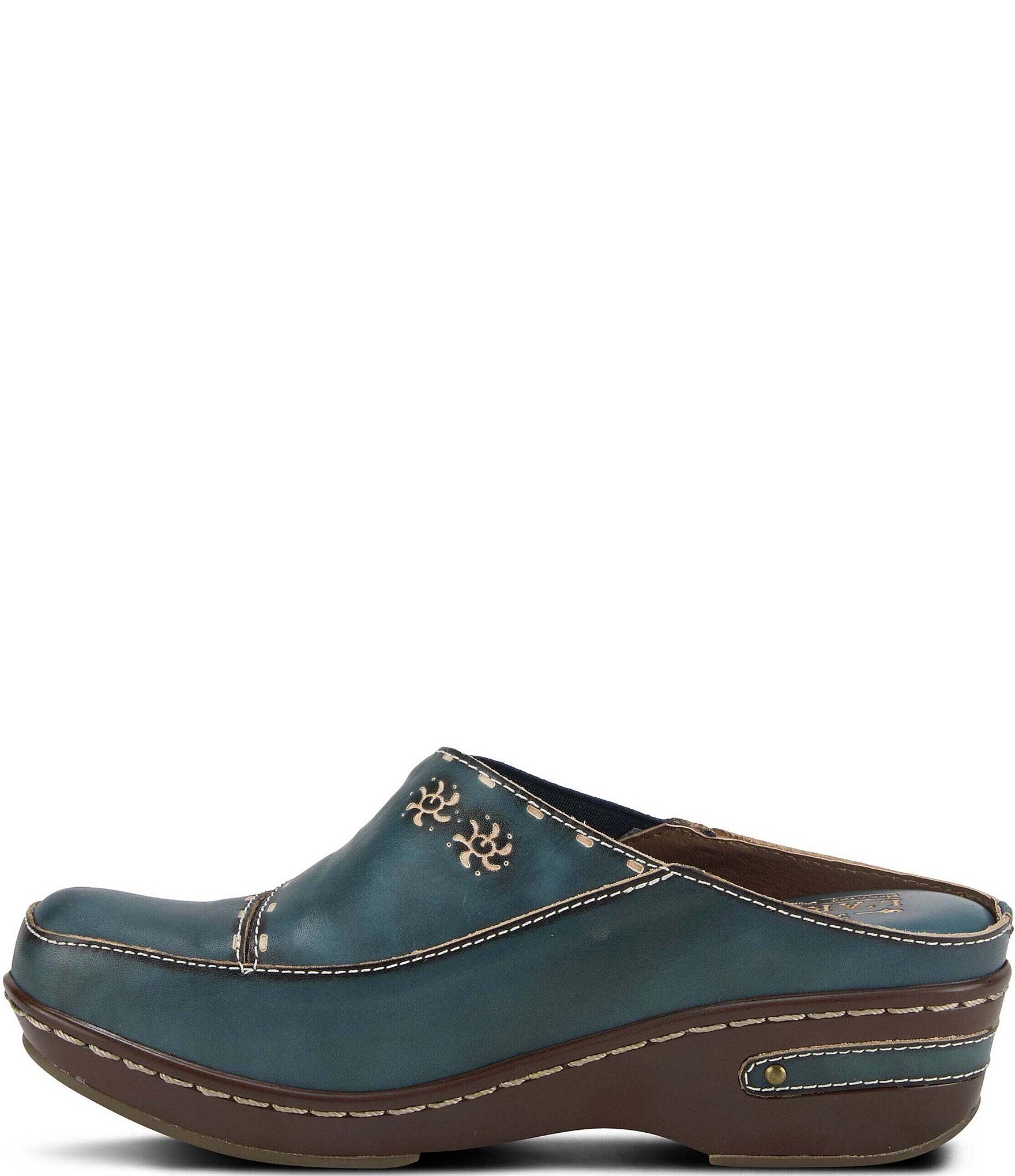 L'ARTISTE Chino-b Leather Mule Clogs